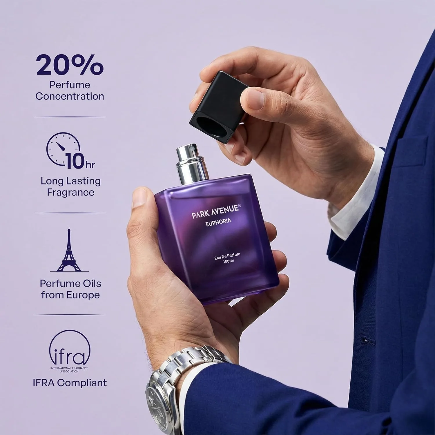 In-Depth Review: best perfume for men india - Park Avenue Euphoria, Eau De Parfum Men, 100ml | Long Lasting Perfume for Men | Premium Luxury Fragrance 4 Park Avenue Euphoria, Ea - view 3