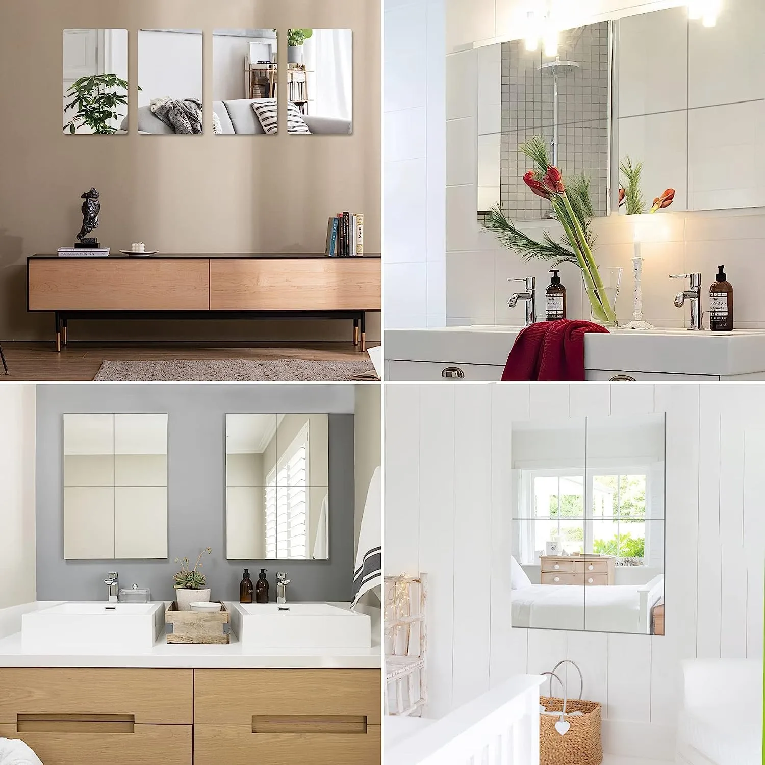 In-Depth Review: best sticker sheets decorative - 4pc Pack A4 Size Self Adhesive Acrylic Silver Mirror Finish Decorative Flexible Sheets Wall Stickers 3 4pc Pack A4 Size Self A - view 2