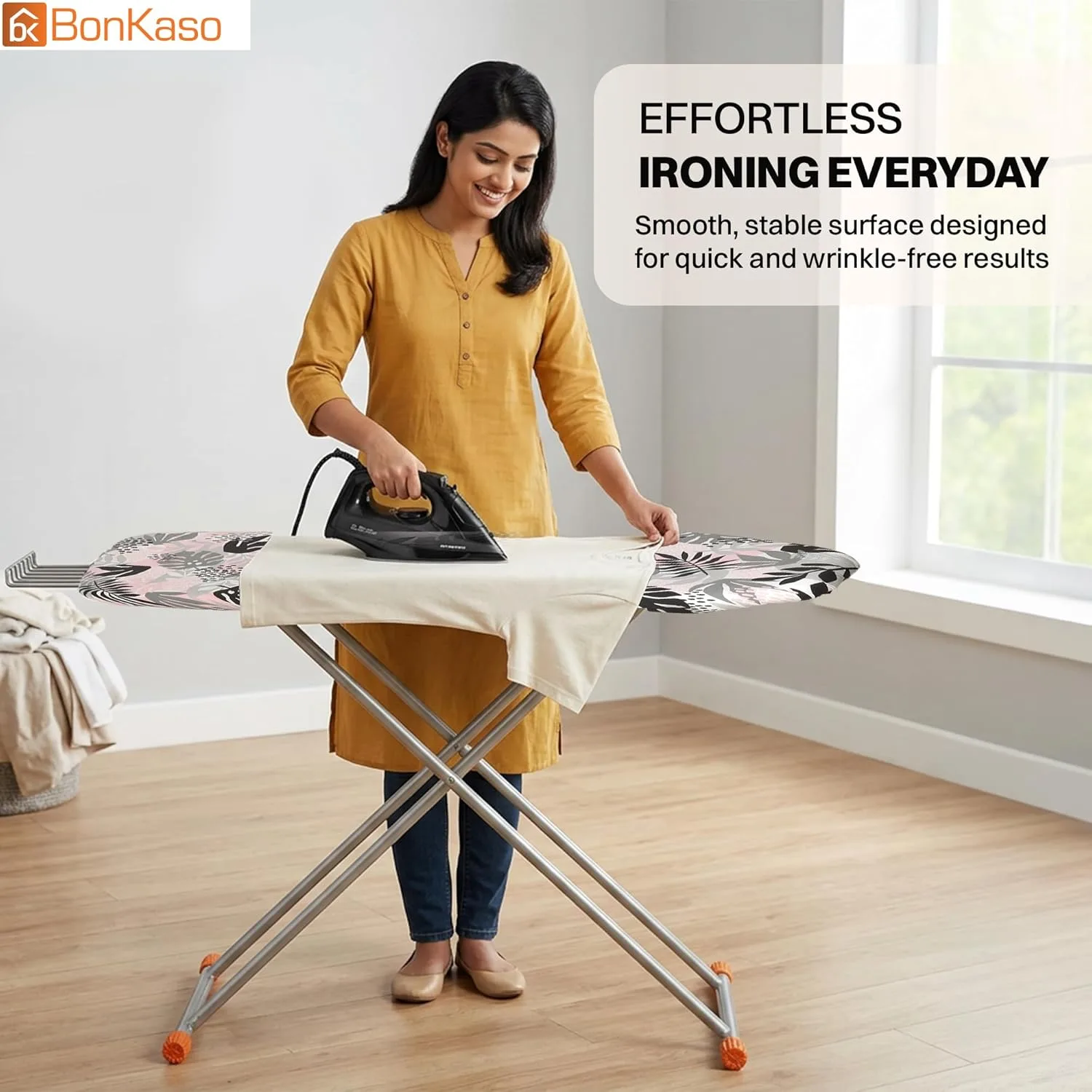 In-Depth Review: best ironing board - BonKaso Premium Foldable Ironing Board with Adjustable Height & Heat Resistant Iron Rest | Ergonomic Ironin 3 BonKaso Premium Foldable Ir - view 2