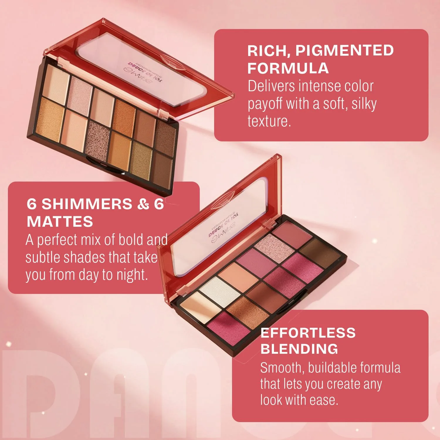 In-Depth Review: best eyeshadow palette - MARS 12 Shades Dance of Joy Eyeshadow Palette | Highly Pigmented and Blendable | Multicolor | Matte and Shim 4 MARS 12 Shades Dance of - view 3
