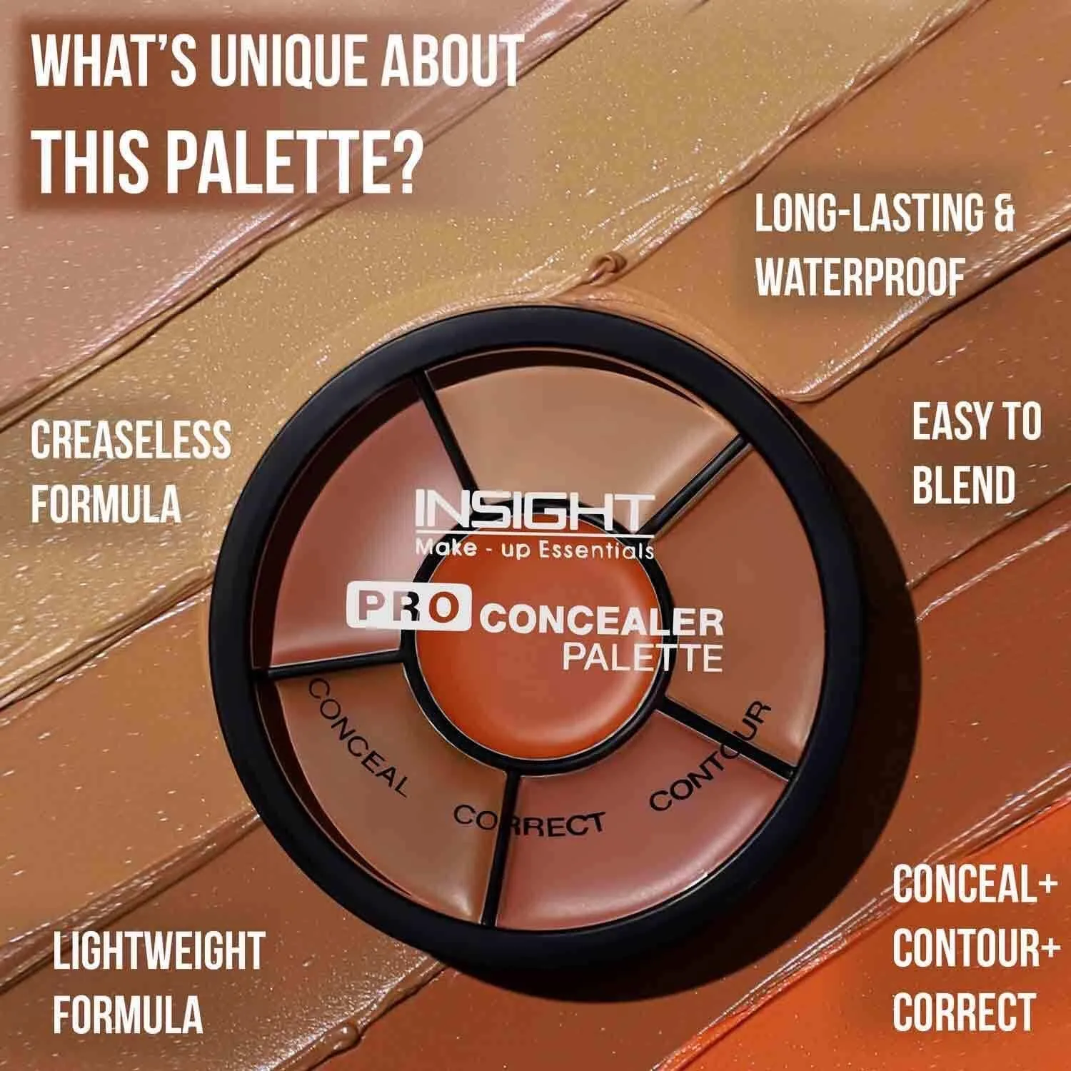 In-Depth Review: best concealer for dark circles - INSIGHT Pro Concealer Palette – Shade Corrector | Makeup Wheel for Face | Satin–Matte Finis 3 INSIGHT Pro Concealer Palet - view 2