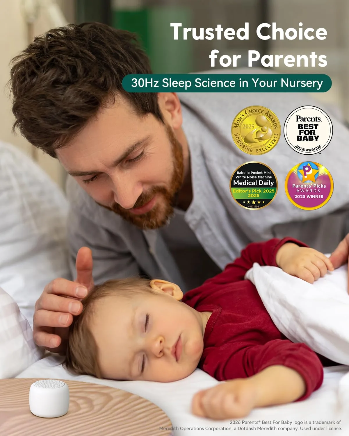 In-Depth Review: best baby white noise machine - White Noise Machine Babelio Mini Sound Machine for Adults Kids Baby | 15 Non-looping Sounds | Timer | 4 White Noise Machine Babel - view 3