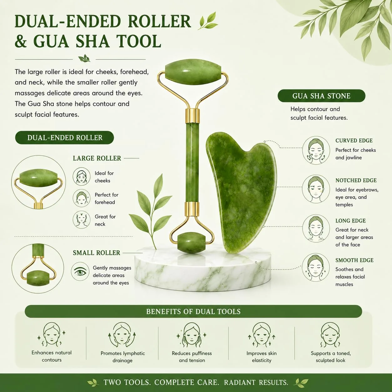 ANTIL’S Jade Roller and Gua - view 3