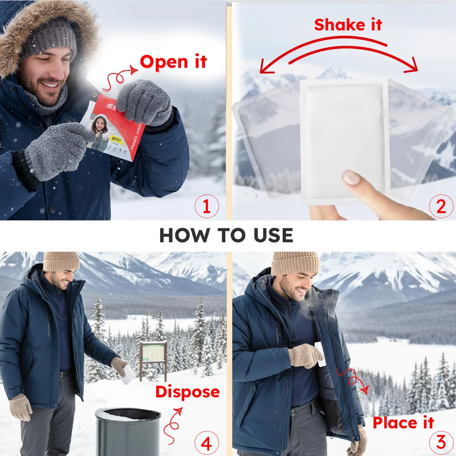 In-Depth Review: best travel bottle warmer - WARMEE Body Warmers (Pack of 7 pcs) Safe and Natural, 8+ Hours of Heat || Air Activated Heat Packs for Ad 8 WARMEE Body Warmers (Pack - view 7