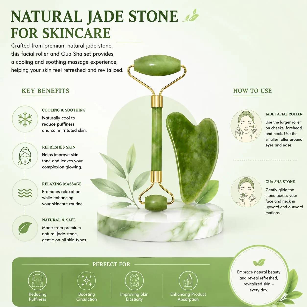 ANTIL’S Jade Roller and Gua - view 6