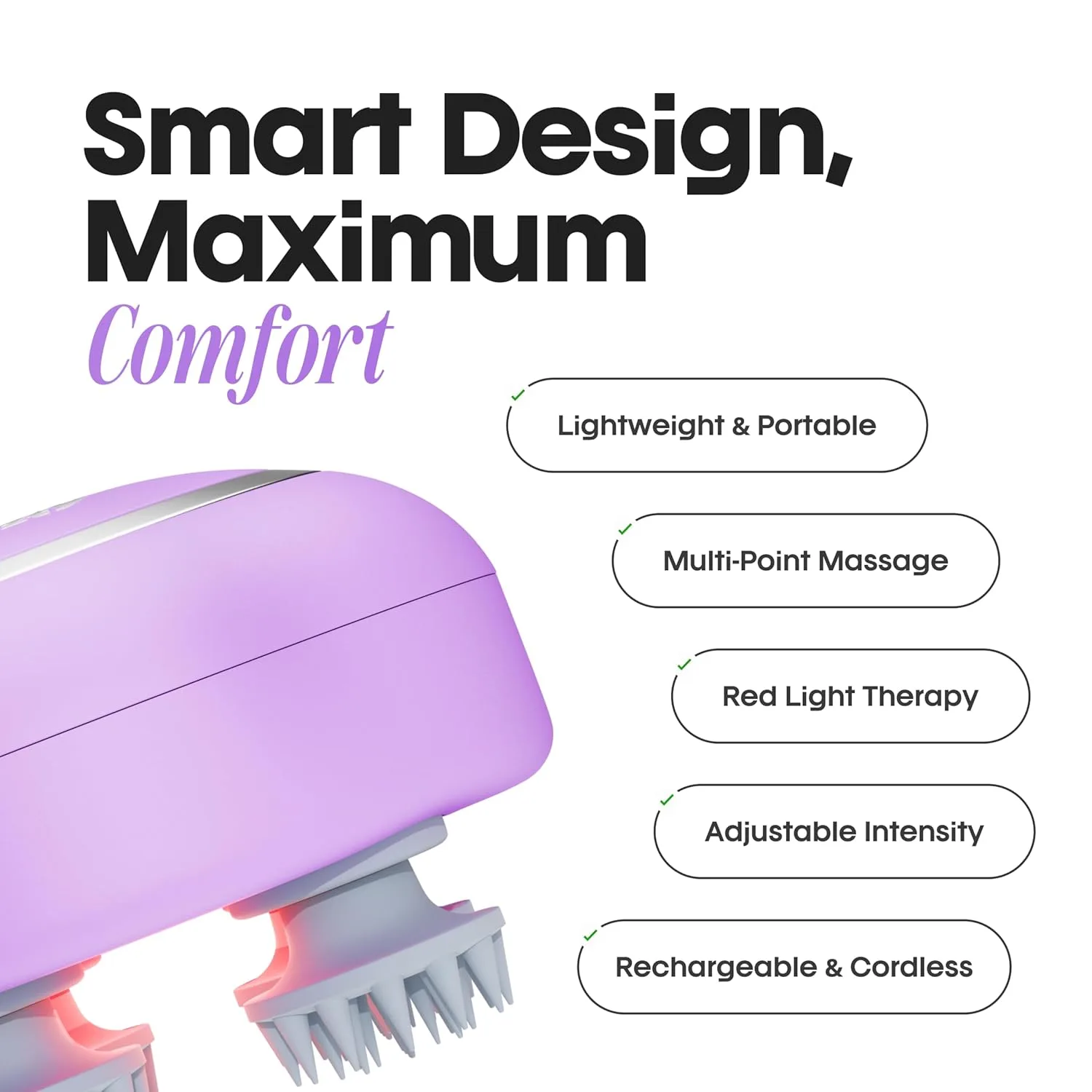 In-Depth Review: best scalp massager - Frizty Head Massager For Scalp | Hair Massager for Hair Growth | Head Massager | Red light for hair | 96 Silico 3 Frizty Head Massager For S - view 2