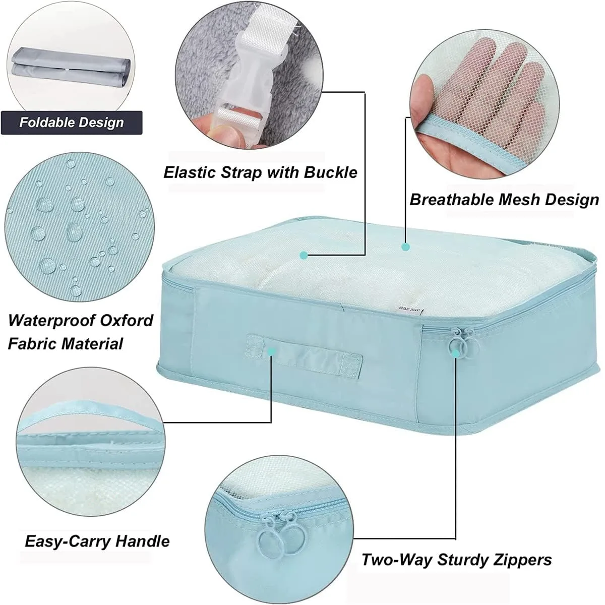 In-Depth Review: best travel organizer pouches - TS WITH TECHSUN Travel Organizer 7 in 1 Travel Laundry Cosmetics Luggage Packing Organizers Set Makeu 6 TS WITH TECHSUN Travel - view 5
