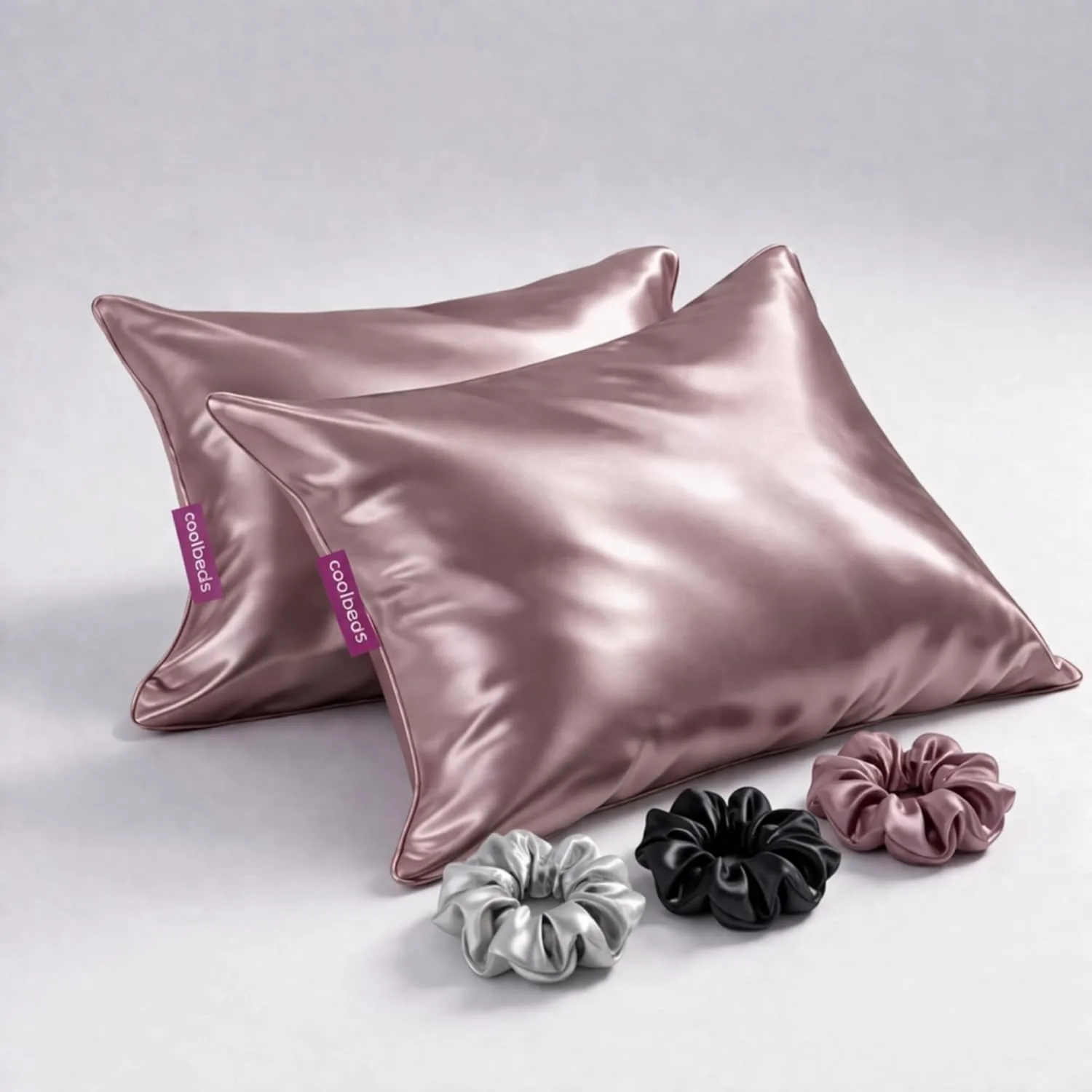 In-Depth Review: best pillow covers set - COOLBEDS Satin Pillow Covers for Hair & Skin – Silk Pillow Case Set of 2 with 3 Hair Scrunchies f 2 best pillow covers set