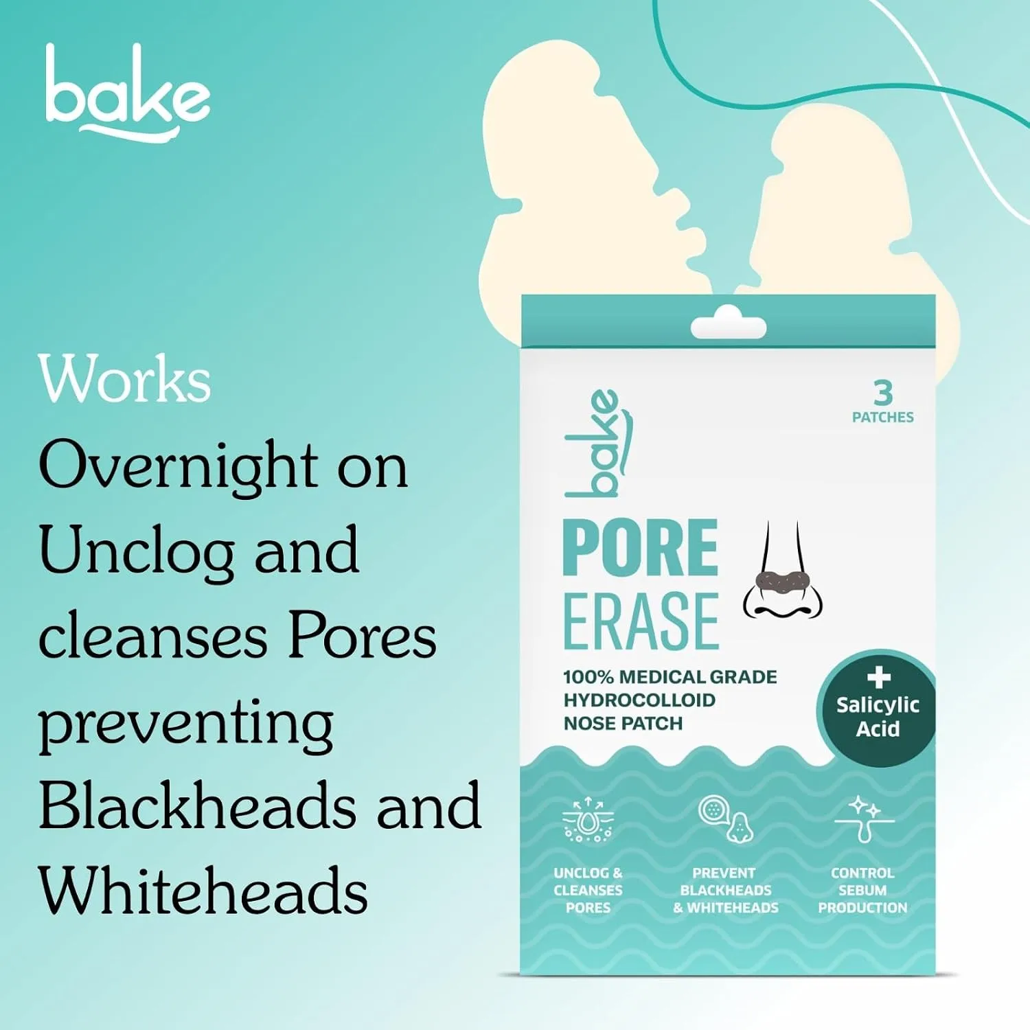In-Depth Review: best blackhead remover tool - BAKE 2% Salicylic Acid Nose Strips for Blackheads Removal, Whiteheads & Pore Cleansing | Hydrocolloid N 5 BAKE 2% Salicylic Acid N - view 4