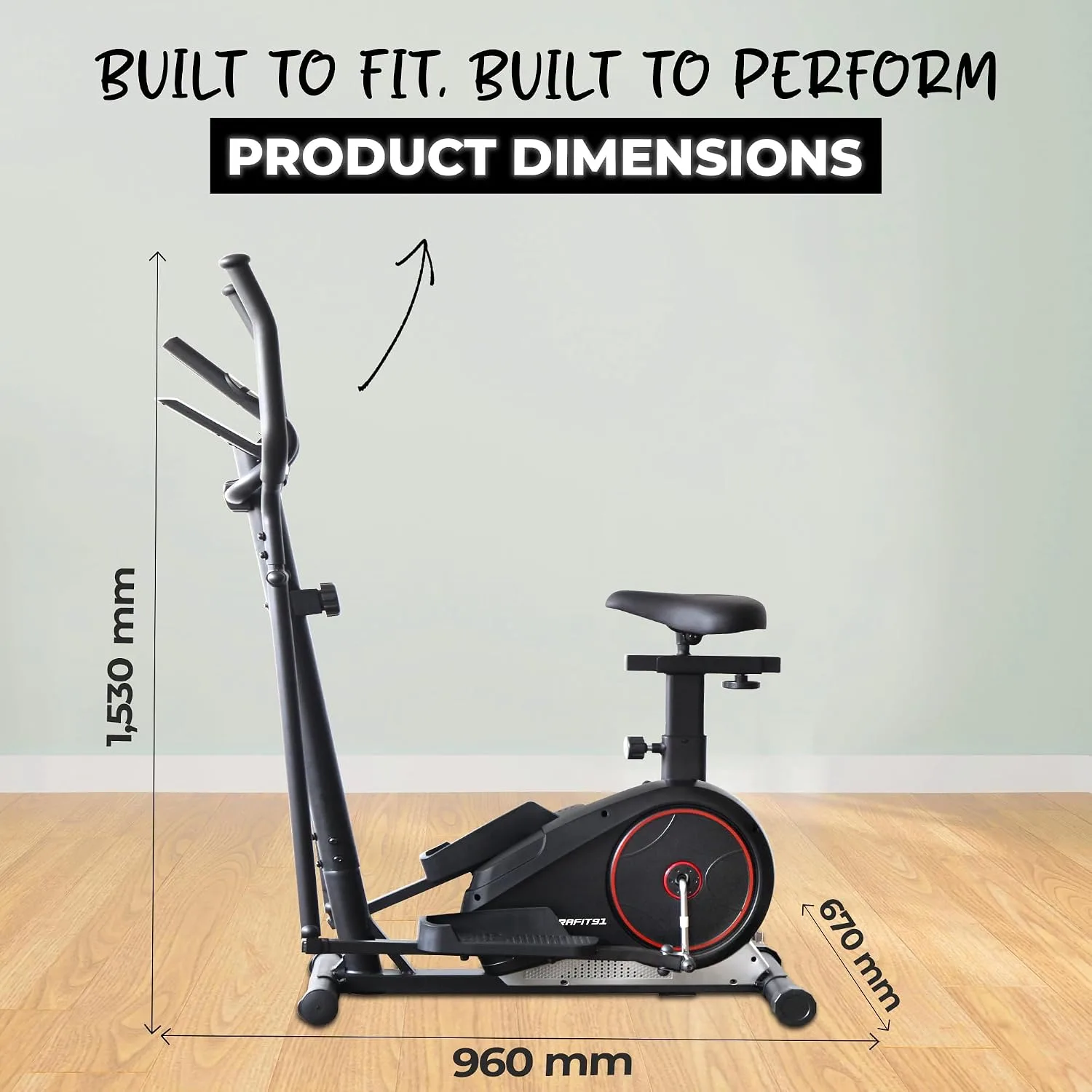 In-Depth Review: best elliptical machine home - Durafit91™ Powerstride Elliptical Cross Trainer |7 Kg Flywheel | Max User Weight 130 Kg | 8 Levels M 6 best elliptical machine home view 4