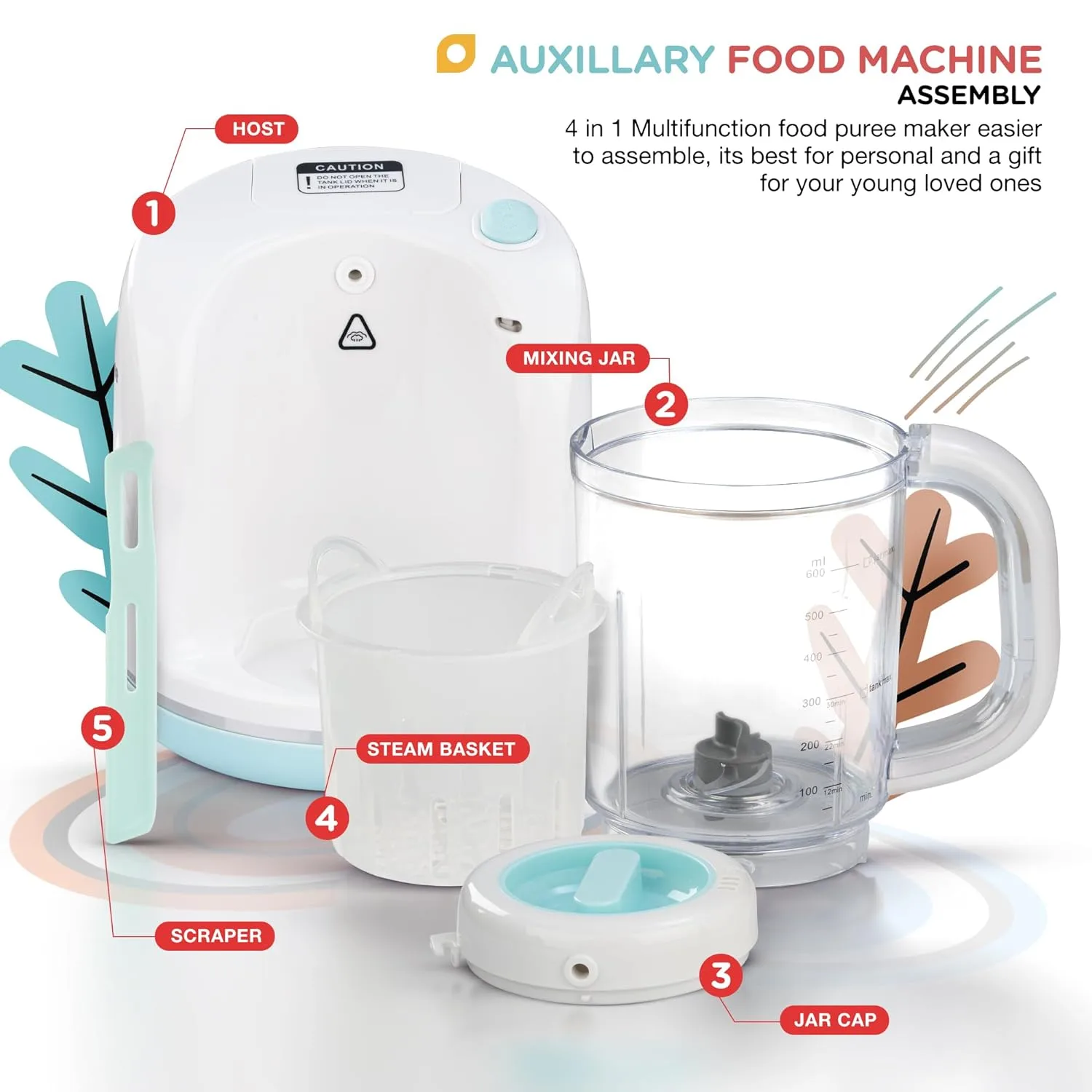 In-Depth Review: best baby food processor - Baybee Multifunctional Baby Food Processor with Reheat & Defrost | Electric Baby Food Maker with Stea 5 Baybee Multifunctional Bab - view 4