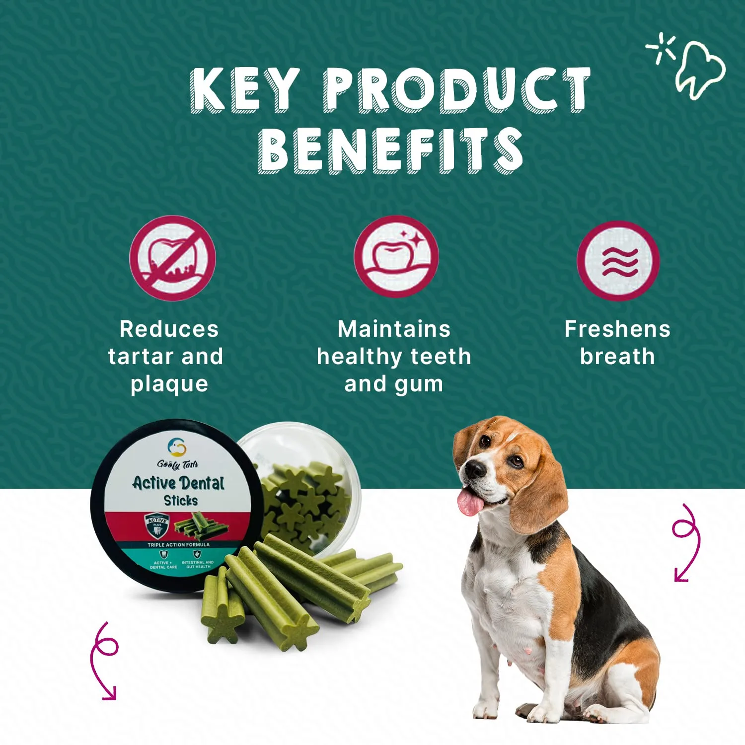 In-Depth Review: best dog rope toys - Goofy Tails Active Seaweed Dental Stick 220g, Dog Treats Vegetarian, Dental Sticks for Dogs, Chew Sticks for Dog 4 Goofy Tails Active Seawee - view 3