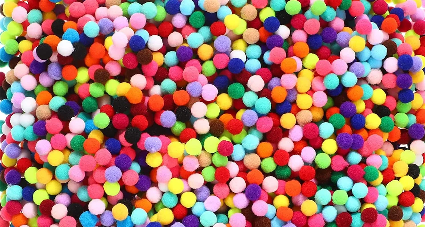 In-Depth Review: best pom poms colorful - KRAFTMASTERS�1CM 100PCS Assorted Pom Poms, Craft Pom Pom Balls, Colorful Pompoms for DIY Creative Crafts D 2 best pom poms colorful