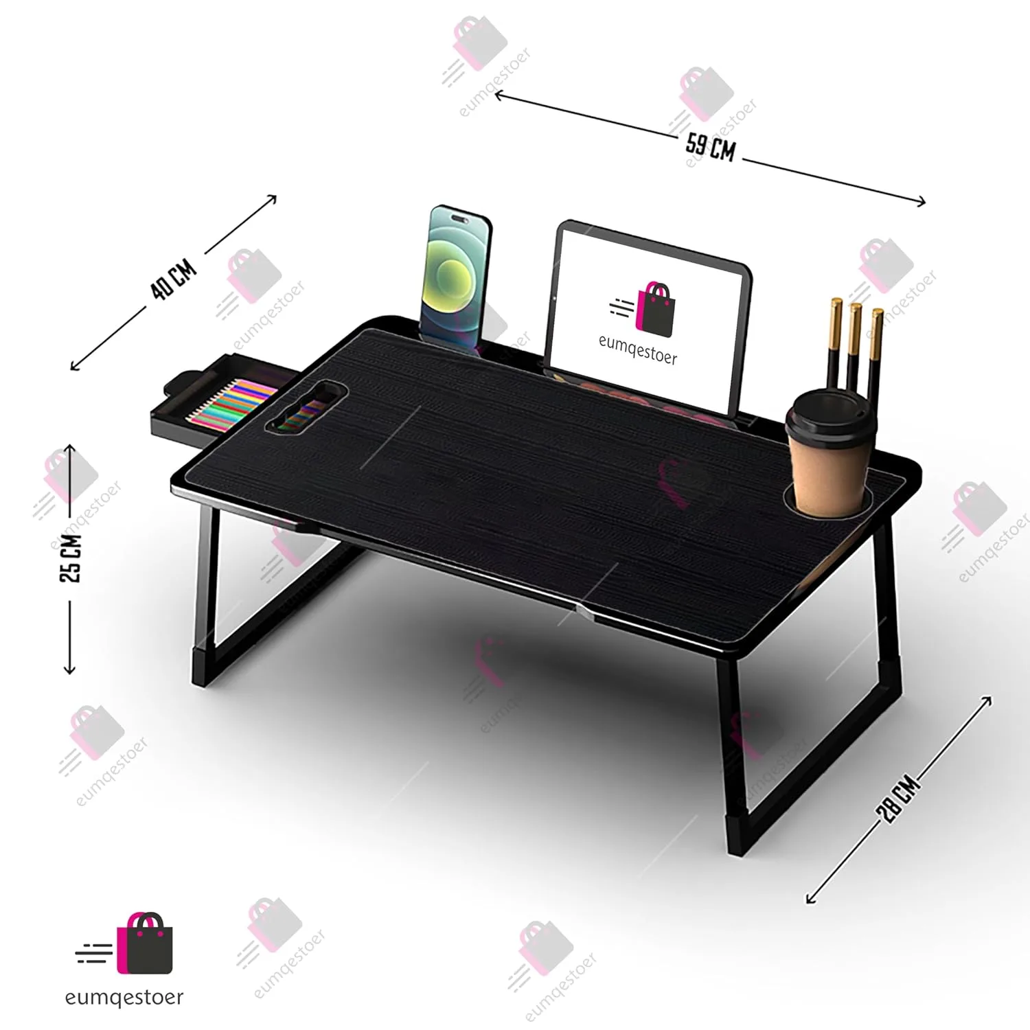 In-Depth Review: best folding table - eumqestoer Alloy Steel Office Table for Home/Writing Desk for Office/Folding Table for School/Folding Study Tabl 3 eumqestoer Alloy Steel Office - view 2