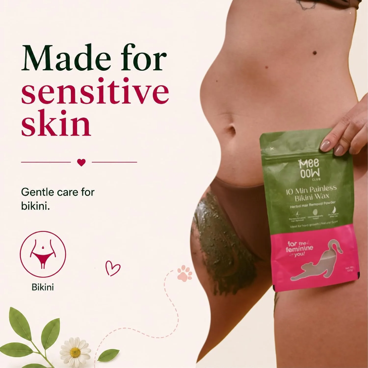 In-Depth Review: best hair removal wax kit - MEEOOW CLUB 4-in-1 Herbal Bikini Wax Powder for Women | Instant Bikini Line Hair Removal | Made for Sensi 8 MEEOOW CLUB 4-in-1 Herbal - view 7