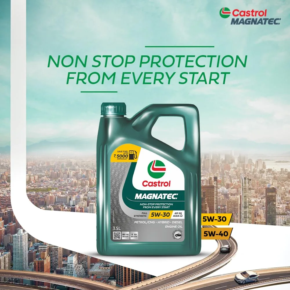 In-Depth Review: best car engine oil - Castrol MAGNATEC 3416662 Stop-Start 5W-30 Full Synthetic Engine Oil for Petrol, Diesel and CNG Cars (3.5L) | | 7 Castrol MAGNATEC 3416662 St - view 6