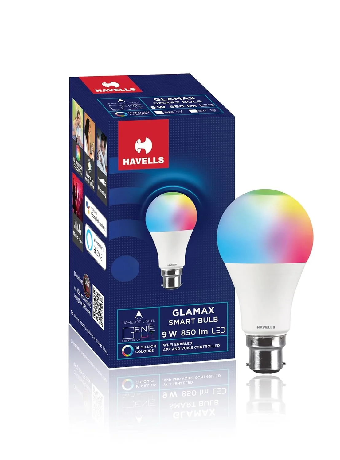 In-Depth Review: best smart bulb alexa - Havells Glamax 9W B22 WiFi LED Smart Bulb with Music Sync Function, Compatible with Amazon Alexa and Google A 1 best smart bulb alexa