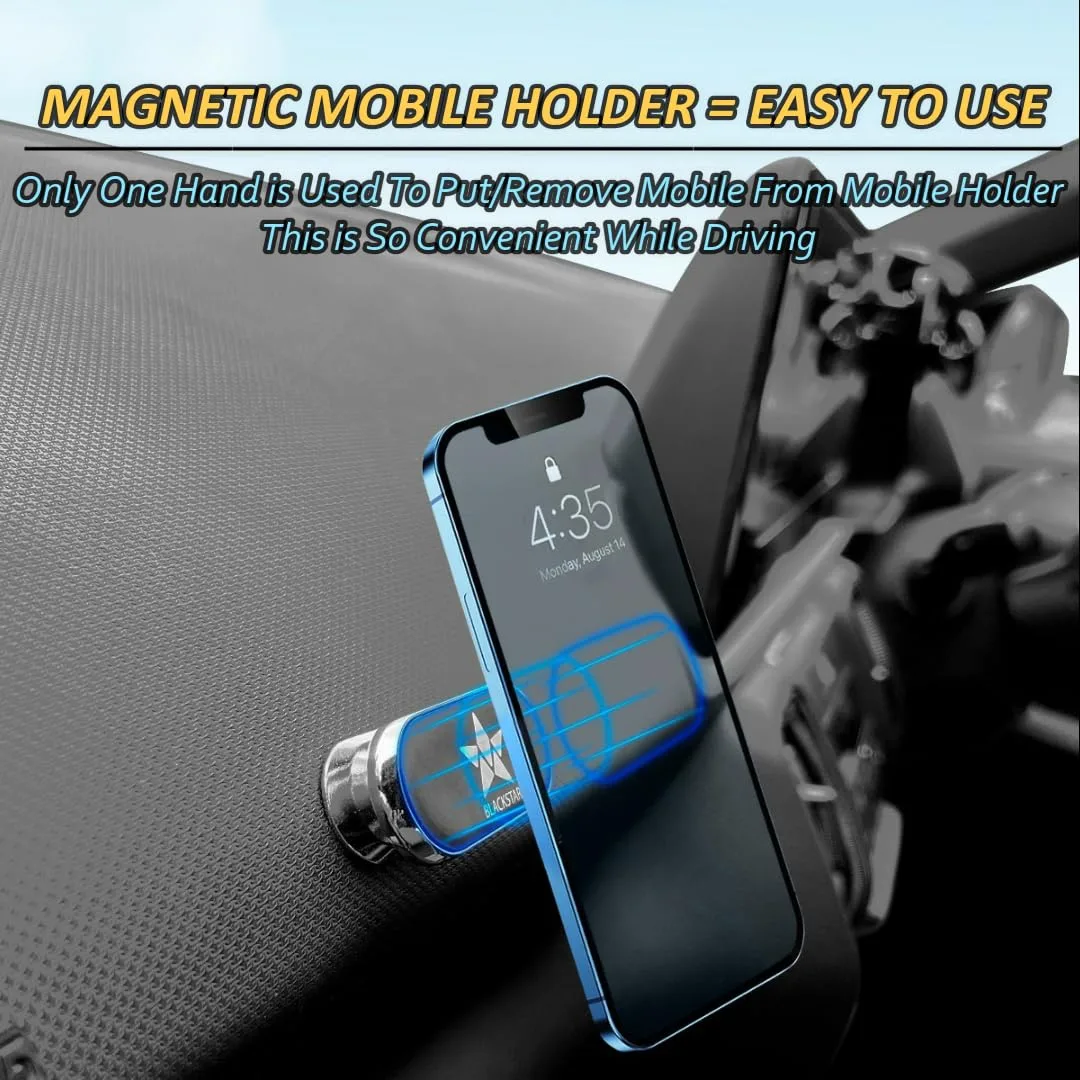 In-Depth Review: best car phone mount magnetic - Blackstar ZEO Mag – Magnetic Mobile Phone Holder for Car Dashboard/Bike with 540° Angle Rotati 7 Blackstar ZEO Mag – Mag - view 6