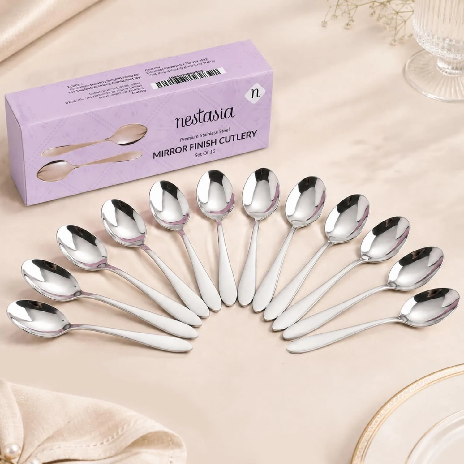 best travel cutlery set - Nestasia Stainless Steel 12 Piece 1 best travel cutlery set