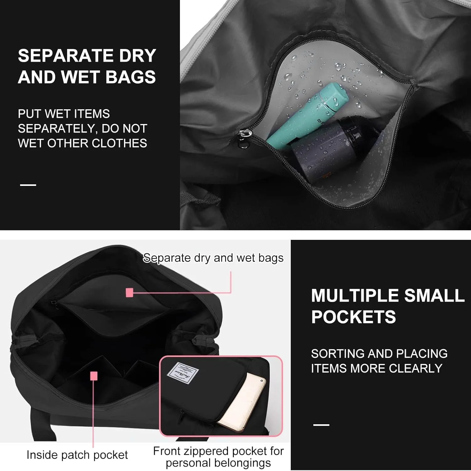 best travel wet dry bag - Large Capacity Folding Travel Tote 4 Large Capacity Folding Tr - view 4