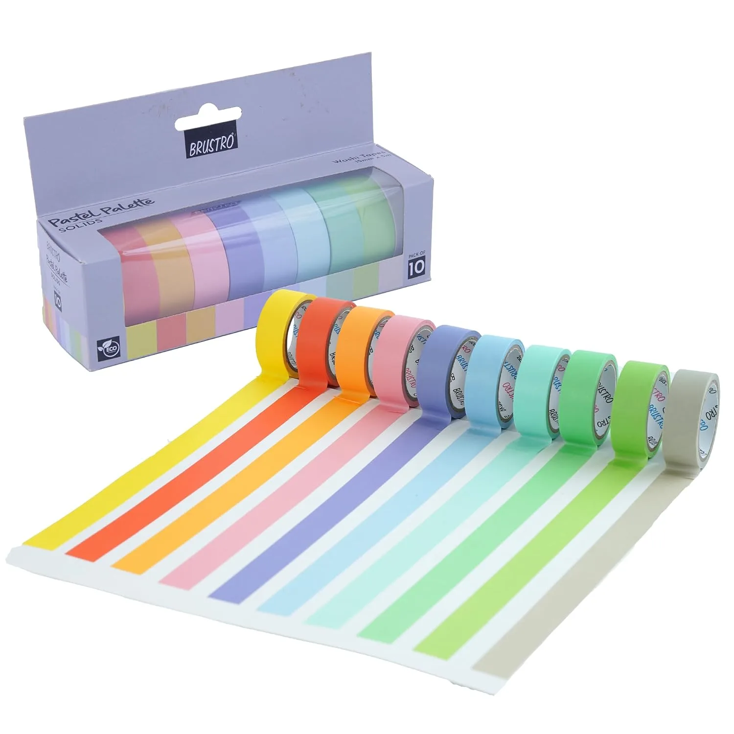 In-Depth Review: best washi tape set - BRUSTRO Washi Masking Tapes Pastel Palette Solids Shade, 15 mm X 5 mtrs (Set of 10) | Ideal for Scrapbooking, P 2 best washi tape set