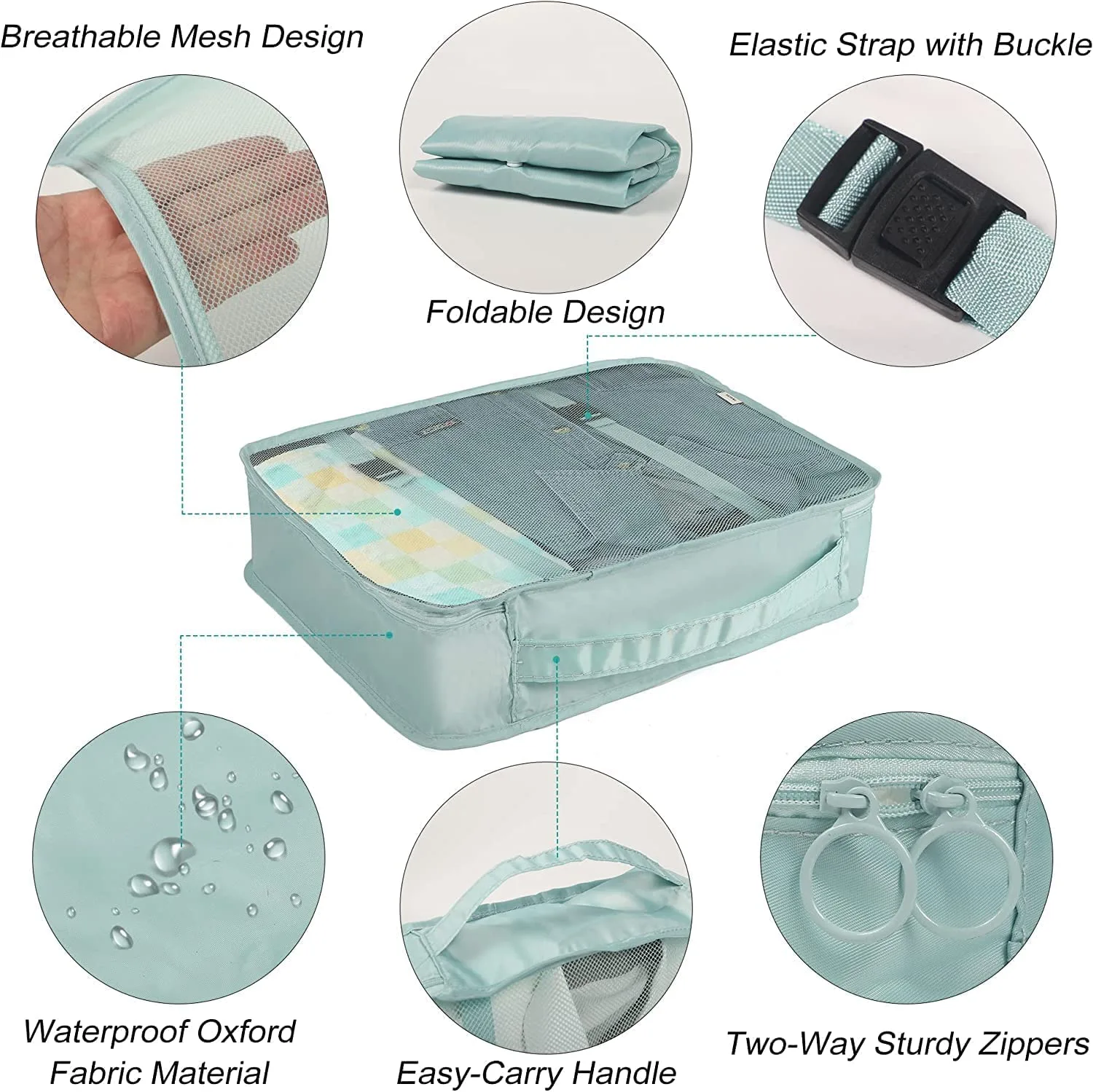 In-Depth Review: best travel organizer pouches - TS WITH TECHSUN Travel Organizer 7 in 1 Travel Laundry Cosmetics Luggage Packing Organizers Set Makeu 5 TS WITH TECHSUN Travel - view 4