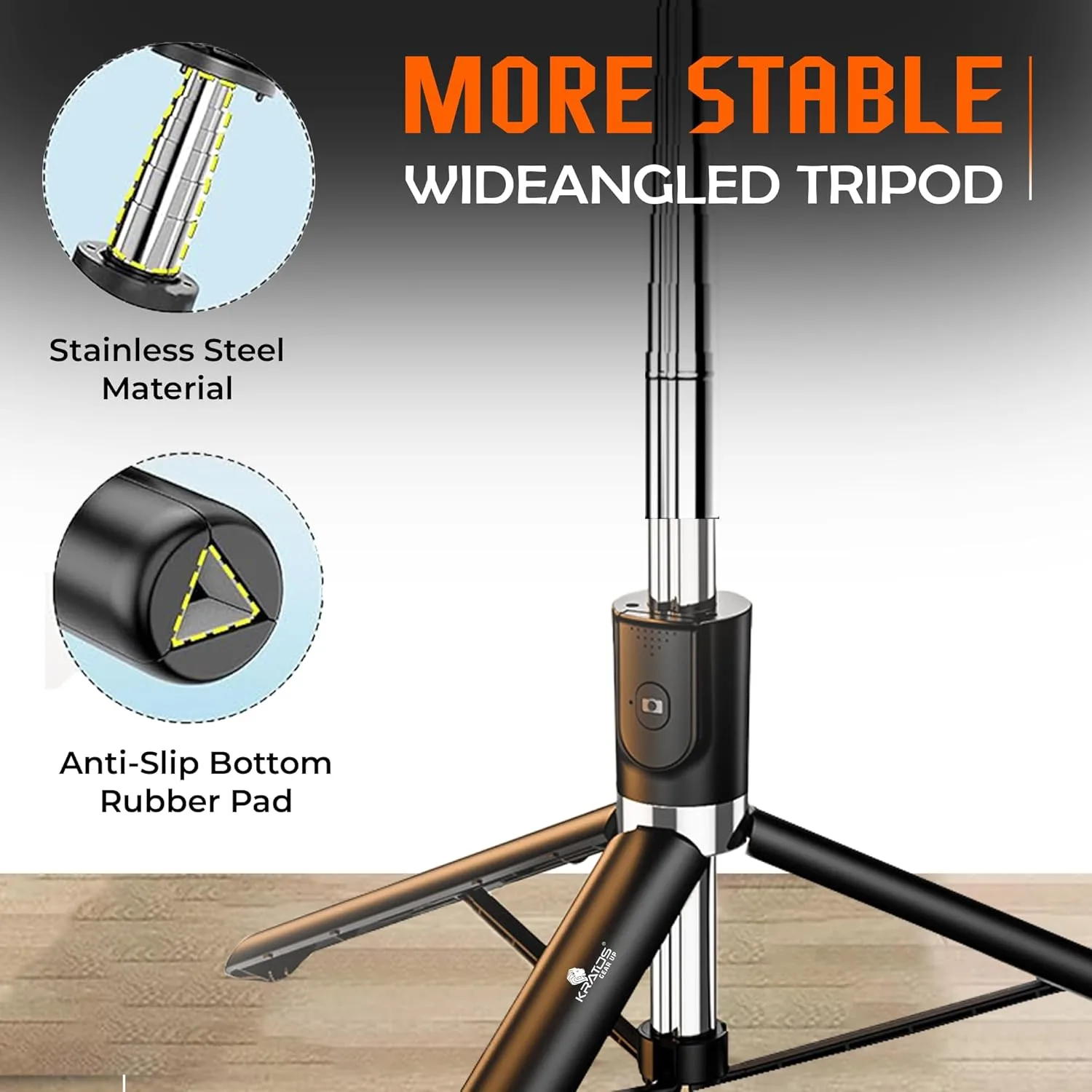 In-Depth Review: best travel selfie stick - Kratos K9 Selfie Stick Tripod With Light, 67 inch /170CM Reinforced Tripod for Mobile Phone, Multi-Functio 5 Kratos K9 Selfie Stick Tri - view 4