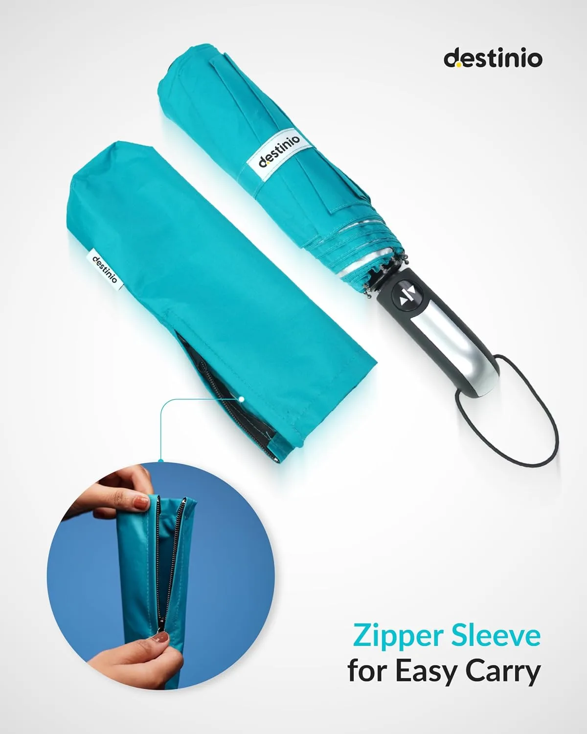 In-Depth Review: best travel umbrella compact - Destinio Umbrella for Women, Umbrella for Men – Automatic 3 Fold Windproof for Travel with Auto 4 Destinio Umbrella for Women, - view 3