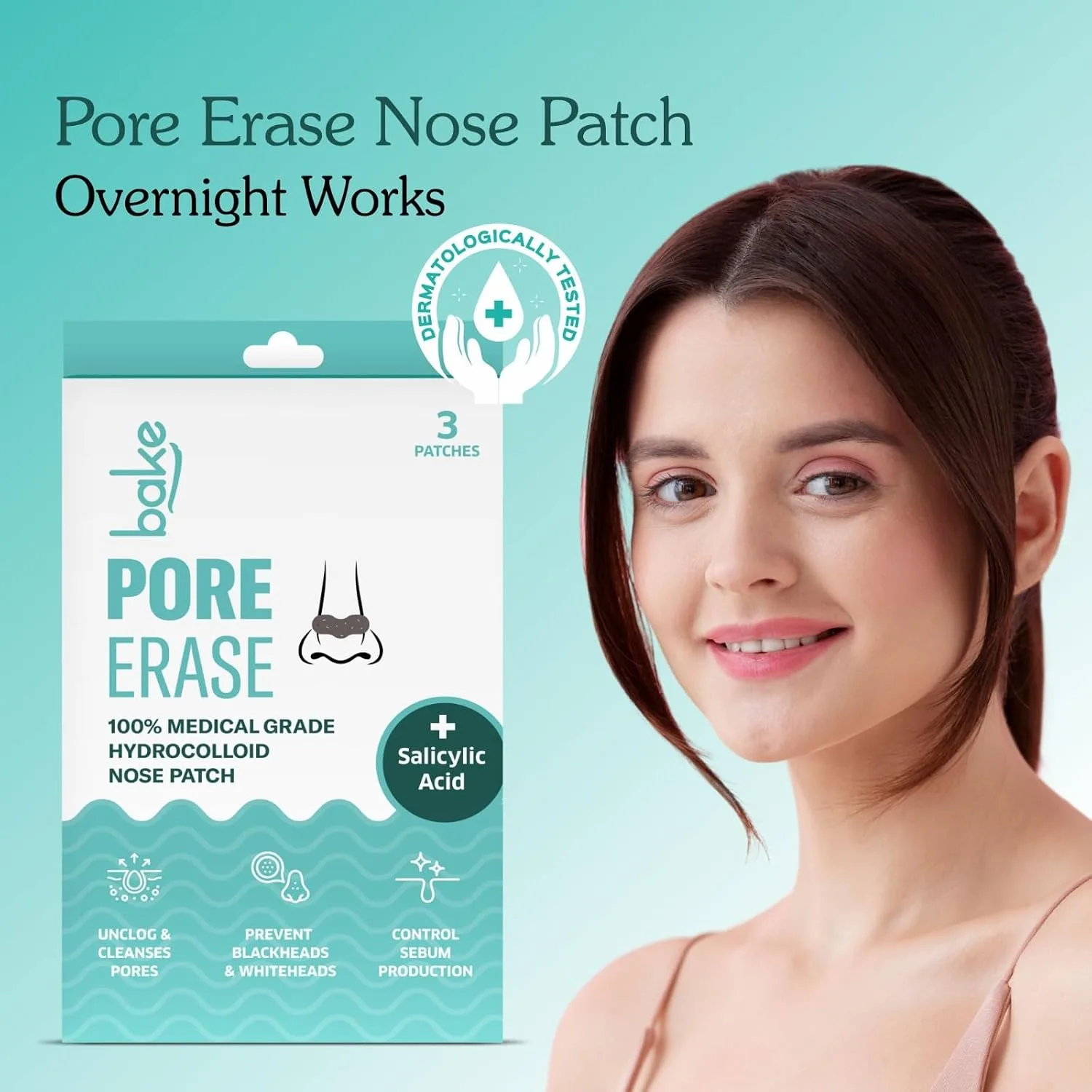 In-Depth Review: best blackhead remover tool - BAKE 2% Salicylic Acid Nose Strips for Blackheads Removal, Whiteheads & Pore Cleansing | Hydrocolloid N 9 BAKE 2% Salicylic Acid N - view 8