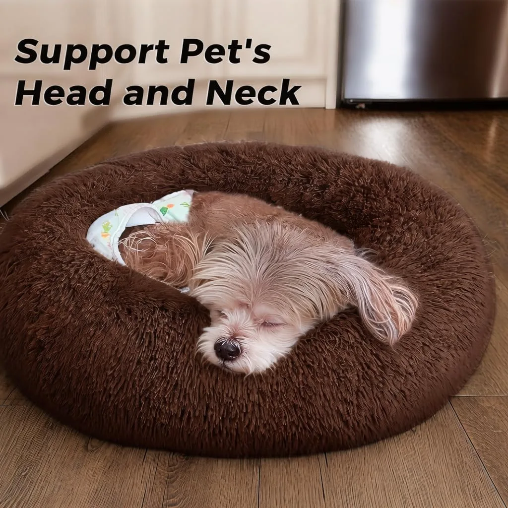 best pet bed heated - ZEXSAZONE Round Donut Pet Bed for Cats 3 ZEXSAZONE Round Donut Pet Bed - view 3