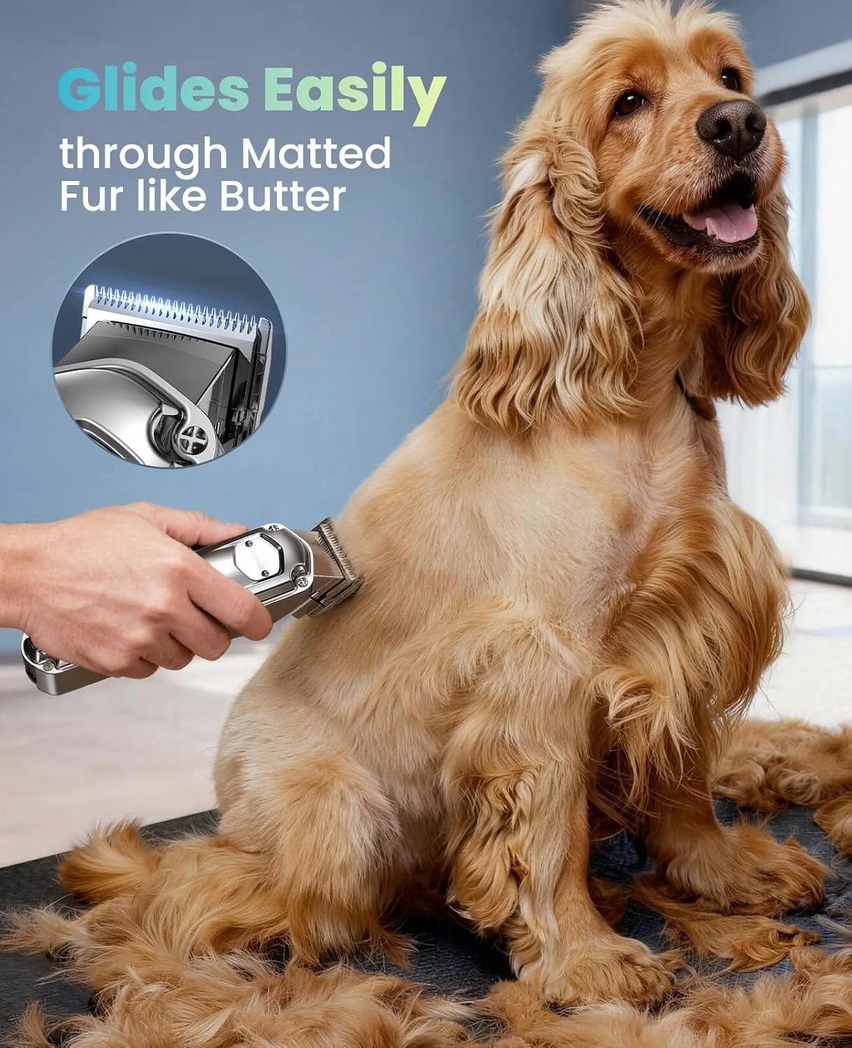 In-Depth Review: best pet clippers - oneisall Dog Clippers for Grooming for Thick Heavy Coats/ Dog Grooming Clippers/ Cordless Waterproof Pet Clippers 3 oneisall Dog Clippers for Gr - view 2