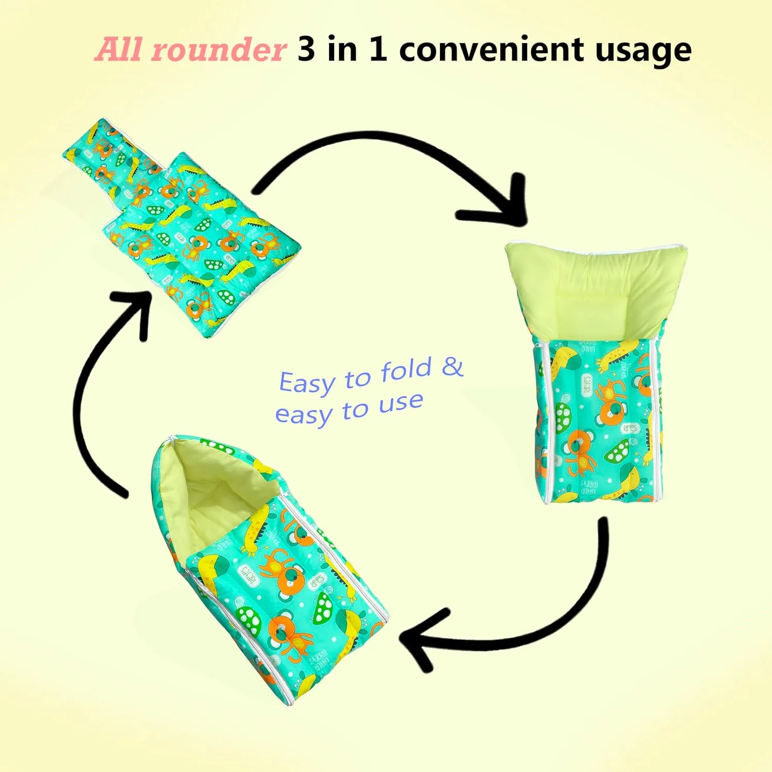 In-Depth Review: best baby sleeping bag - MOM & SON Cotton 29.52×17.71×3.93 inches Sleeping and Carry Bag, Green | | best baby sleeping 3 MOM & SON Cotton 2 - view 2