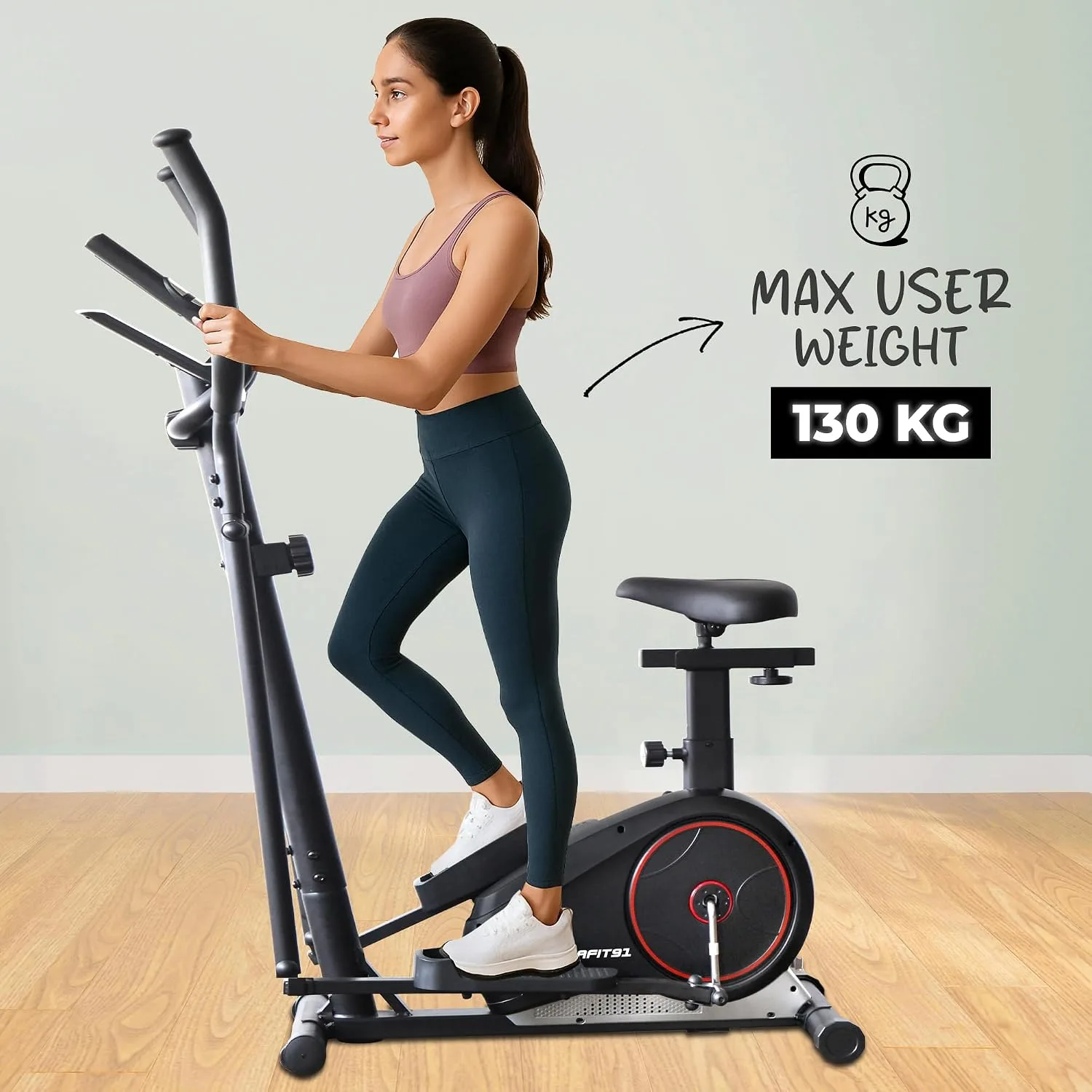 In-Depth Review: best elliptical machine home - Durafit91™ Powerstride Elliptical Cross Trainer |7 Kg Flywheel | Max User Weight 130 Kg | 8 Levels M 3 best elliptical machine home view 1
