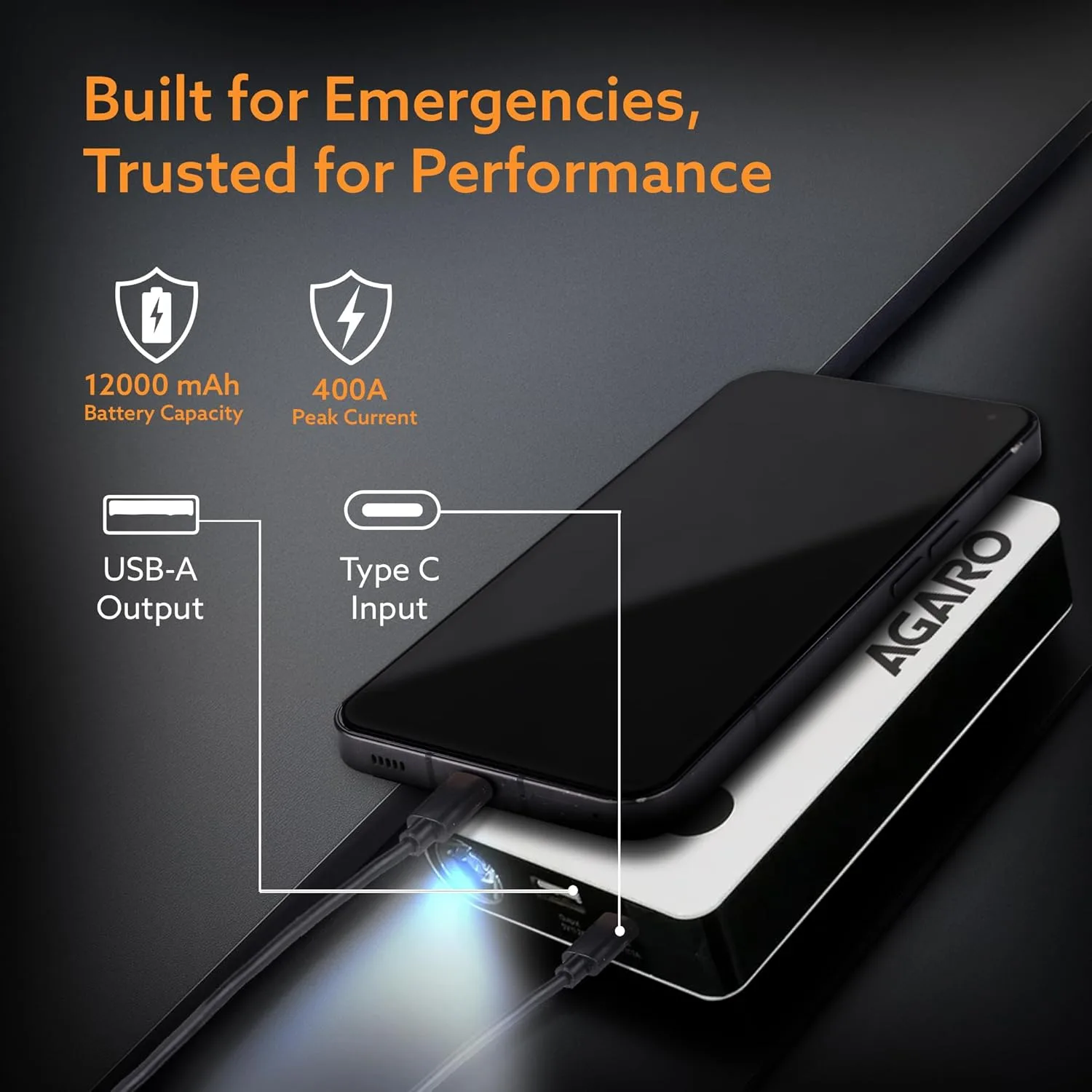 best bike jump starter - AGARO Primo Portable Jump Starter, 3 AGARO Primo Portable Jump - view 3
