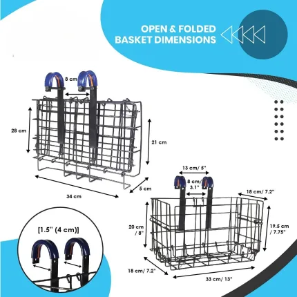 Folding Wire Mesh Bike Bask - view 2