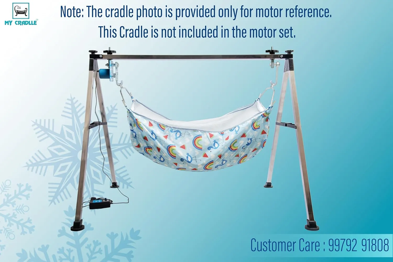 In-Depth Review: best baby cradle wooden - My Cradlle Automatic Baby Cradle Swing Kit for Traditional Jhula | Heavy-Duty Metal, Adjustable Speed, Shoc 8 My Cradlle Automatic B - view 7