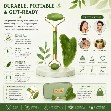 ANTIL’S Jade Roller and Gua - view 2