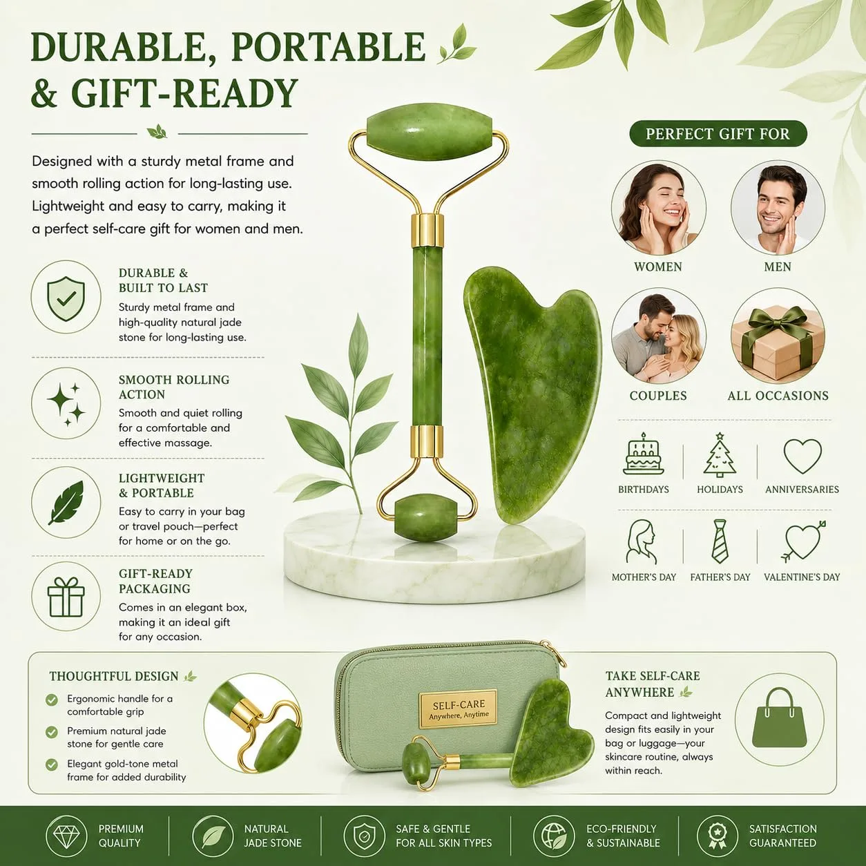 ANTIL’S Jade Roller and Gua - view 2
