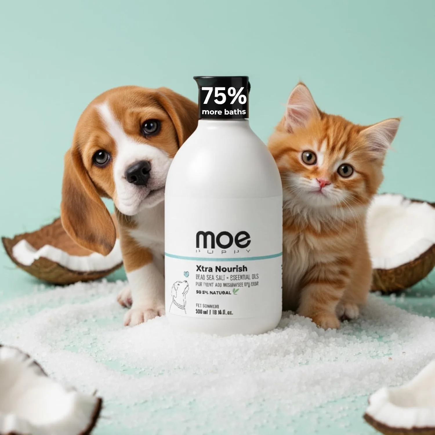 In-Depth Review: best dog shampoo medicated - Moe Puppy Xtra Nourish Medicated Dog & Cat | Anti-Itch Skin Relief | Herbal Dog Shampoo | Antifunga 3 Moe Puppy Xtra Nourish - view 2