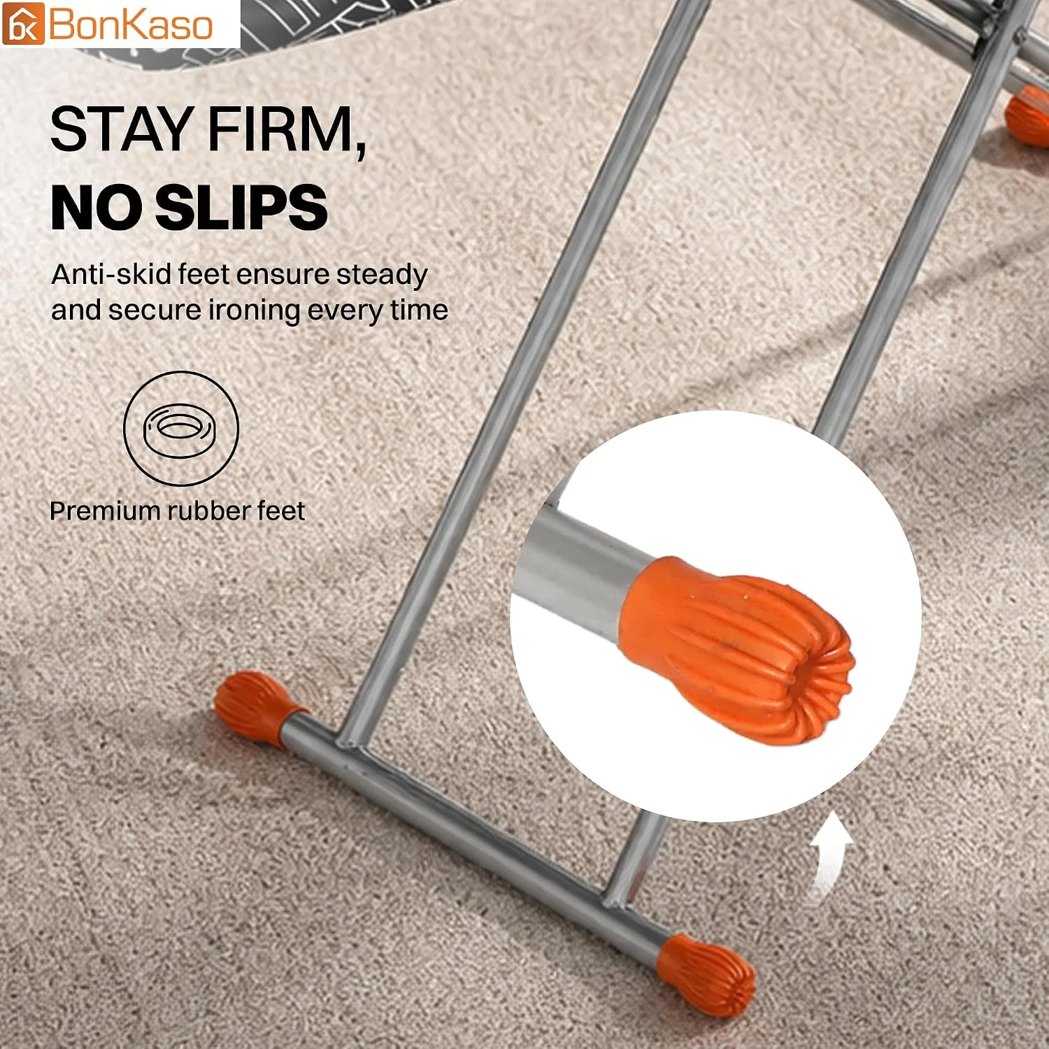 In-Depth Review: best ironing board - BonKaso Premium Foldable Ironing Board with Adjustable Height & Heat Resistant Iron Rest | Ergonomic Ironin 7 BonKaso Premium Foldable Ir - view 6
