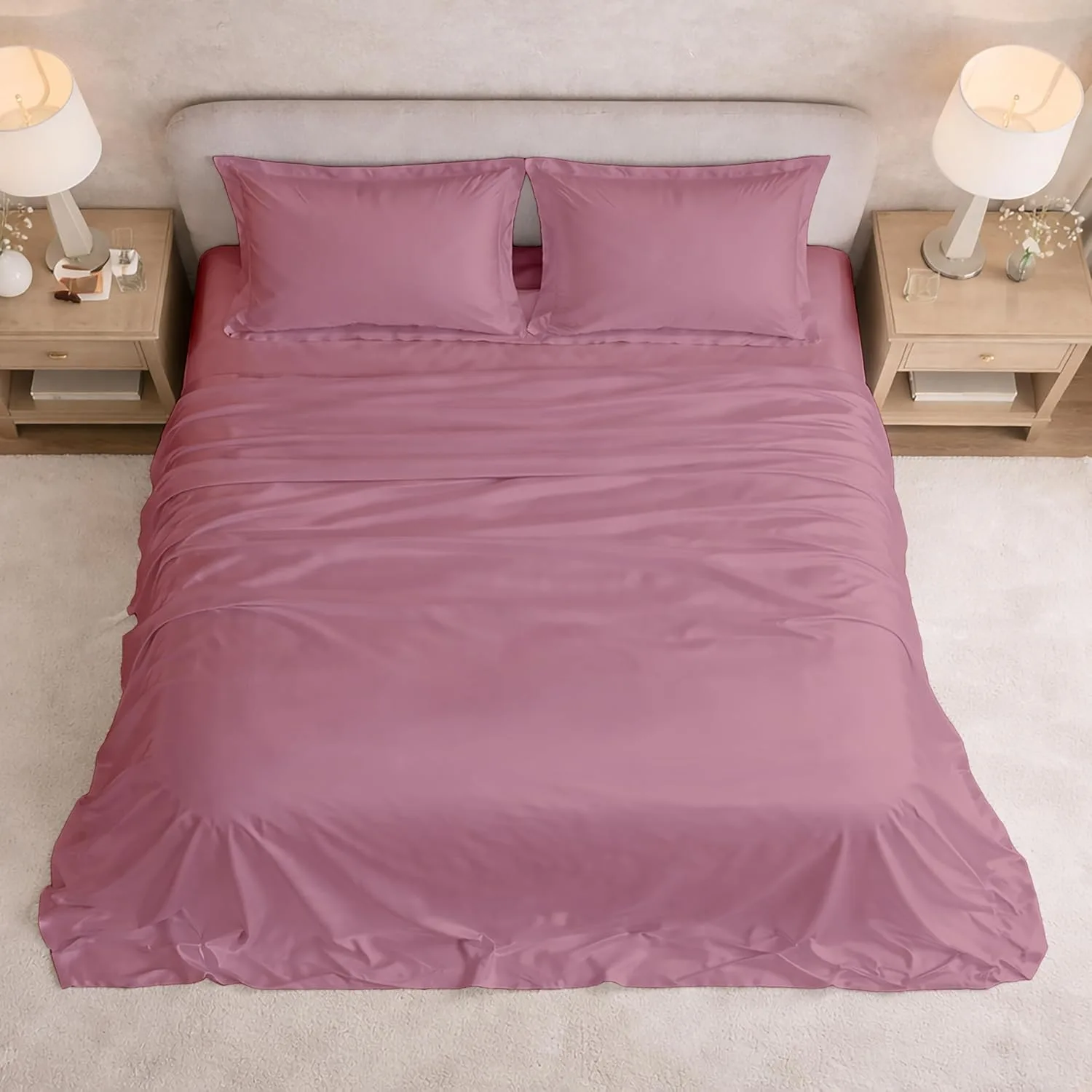 best bed sheet set cotton - Filbert® Satin Bedsheet with 2 3 Filbert® Satin Bedsheet with - view 3