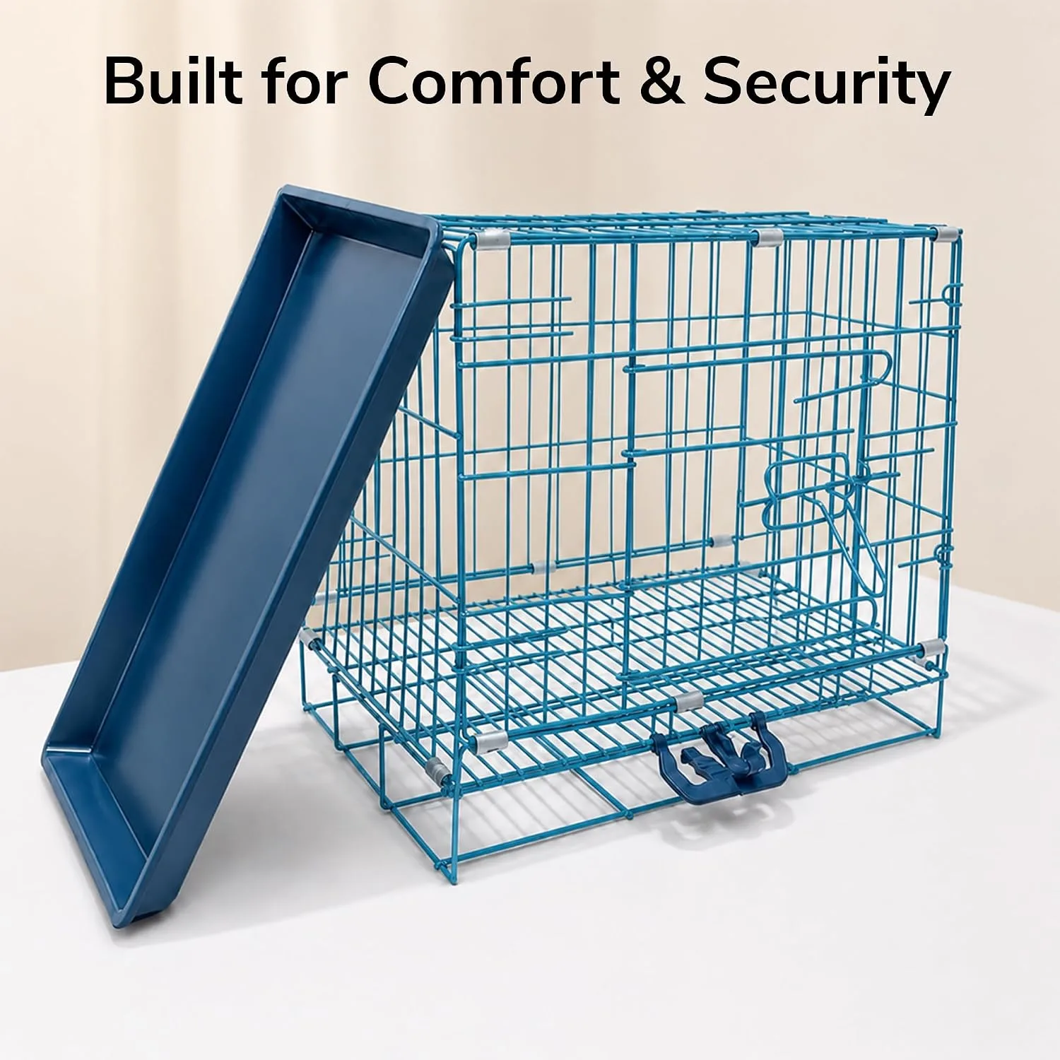 In-Depth Review: best rabbit hutch - PETJOY Foldable Metal Dog Cage | 24 Inch Dog Crate Kennel for Puppies, Medium Dogs, Cats & Rabbits | Double 7 PETJOY Foldable Metal Dog - view 6