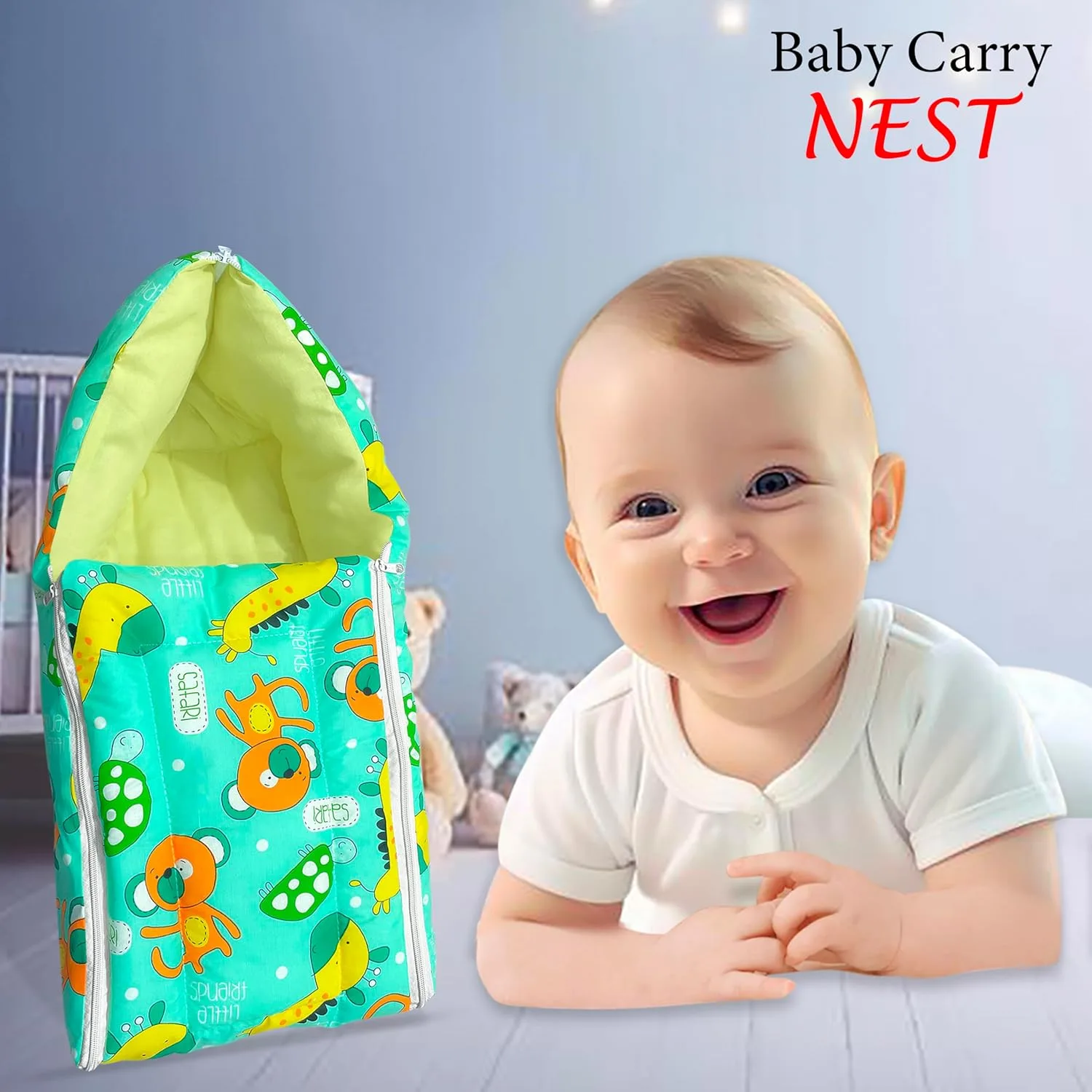 In-Depth Review: best baby sleeping bag - MOM & SON Cotton 29.52×17.71×3.93 inches Sleeping and Carry Bag, Green | | best baby sleeping 9 MOM & SON Cotton 2 - view 8