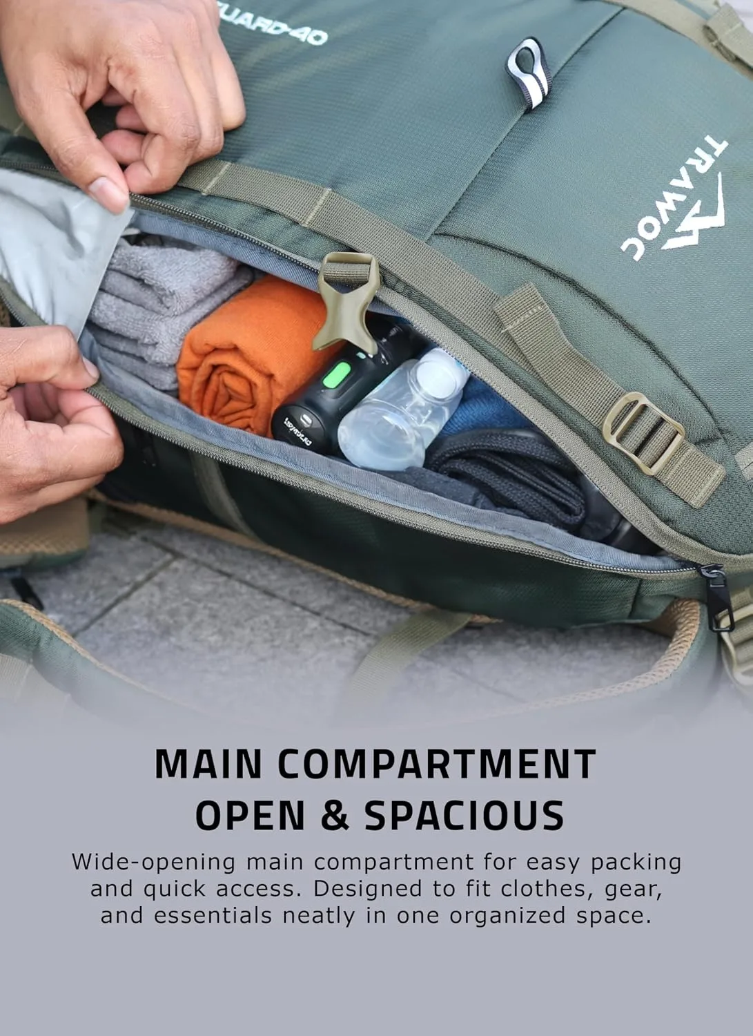 In-Depth Review: best travel backpack india - TRAWOC VANGUARD 40 Litre Travel Backpack Laptop Bag with Rain Cover & Shoe Compartment Versatile Ca 4 TRAWOC VANGUARD 40 Litre T - view 3