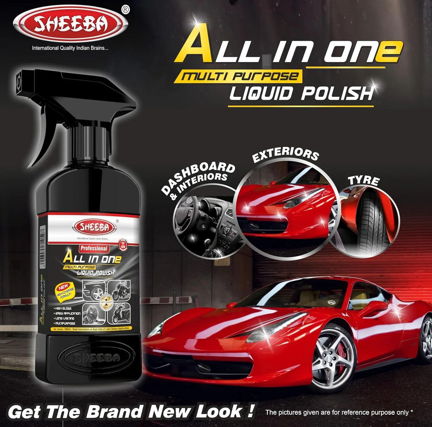 In-Depth Review: best bike polish spray - SHEEBA All in One Multipurpose Liquid Polish for Car, Motorbike, Scooter, Household, Office Care | High Glos 5 SHEEBA All in One Multipur - view 4