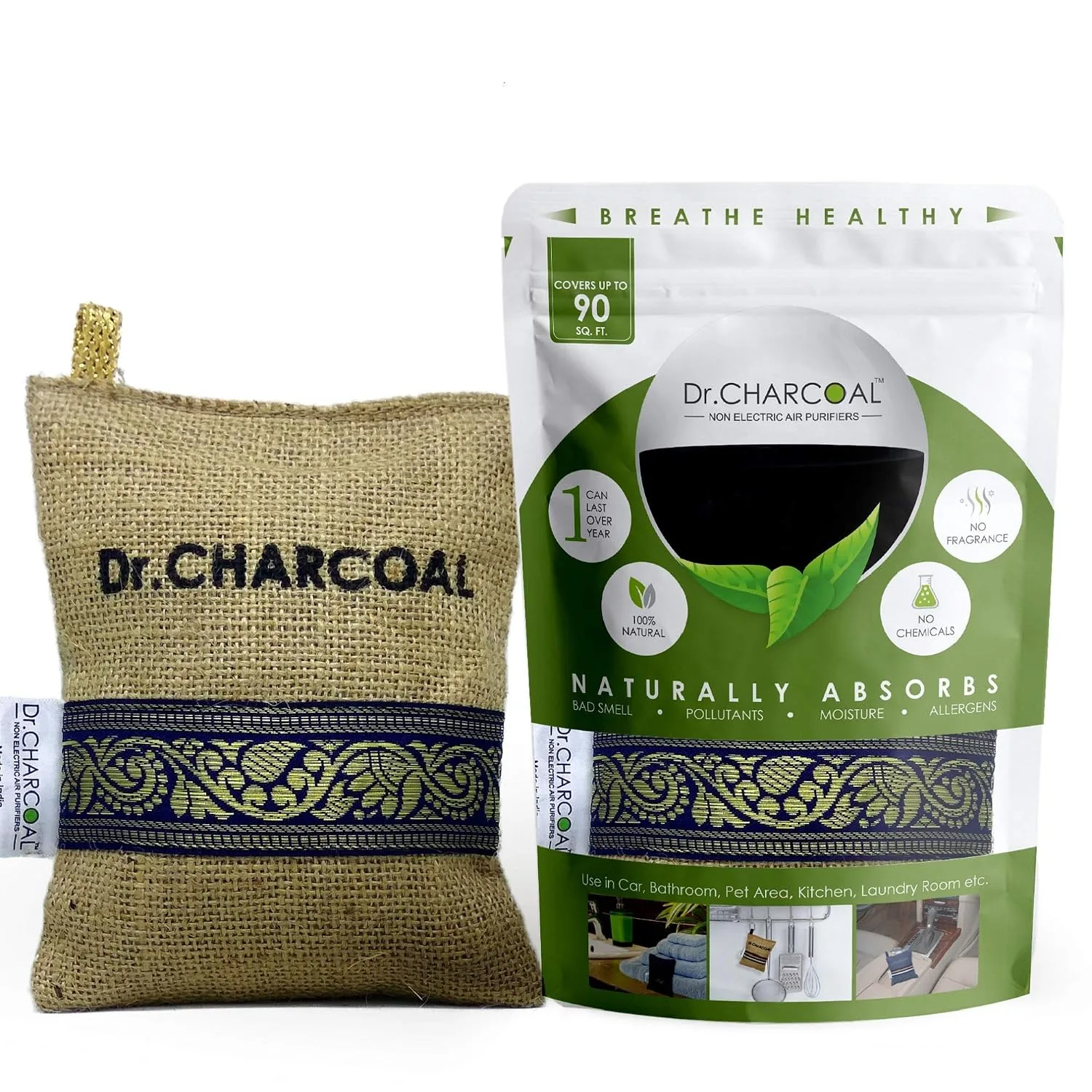 best car odor eliminator – Dr. CHARCOAL Air Purifier Bag for