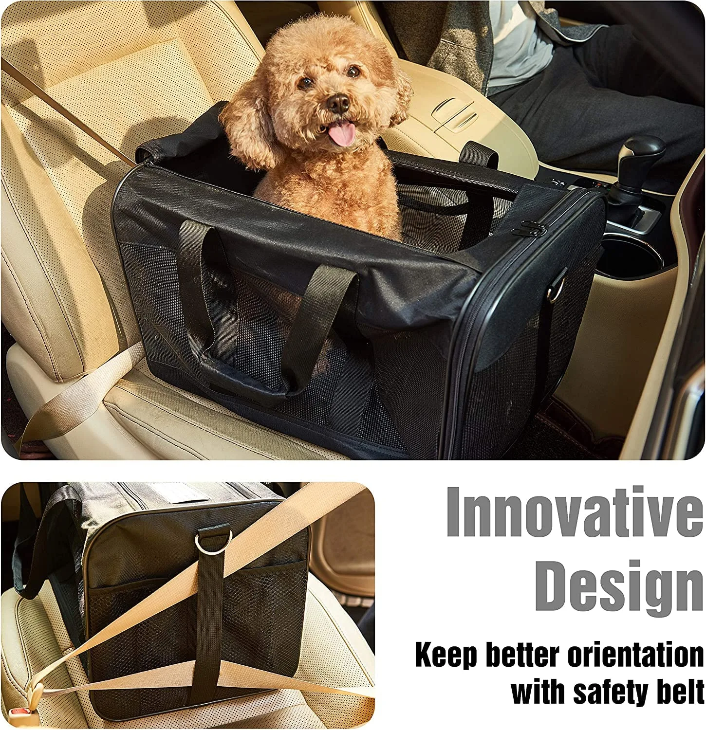 In-Depth Review: best pet carrier for travel - KIKA Pets SPRINGFRAME Carrier Dog Carrier Soft Sided Pet Travel Carrier for Cats, Small Dogs, Kittens o 7 KIKA Pets SPRINGFRAME Ca - view 6