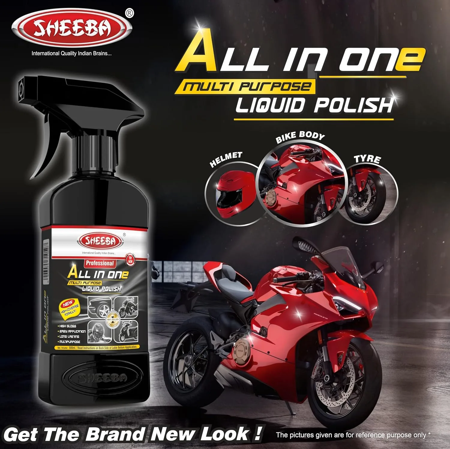 In-Depth Review: best bike polish spray - SHEEBA All in One Multipurpose Liquid Polish for Car, Motorbike, Scooter, Household, Office Care | High Glos 4 SHEEBA All in One Multipur - view 3