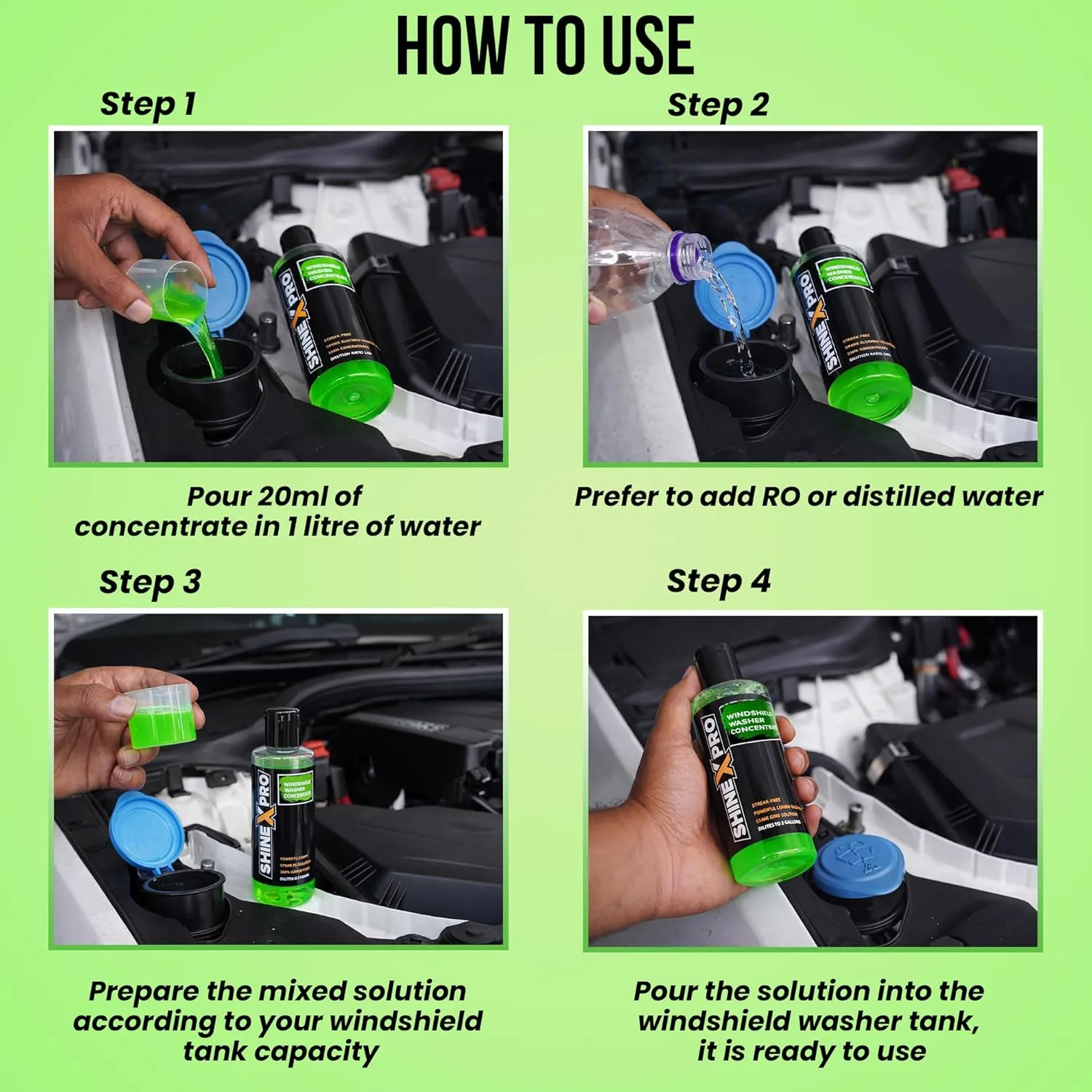 In-Depth Review: best car glass wiper fluid - ShineXPro 200mL Windshield Washer Fluid For Car – Car Windshield Cleaner Liquid In Concentrate For 9 ShineXPro 200mL Windshield Wa - view 8