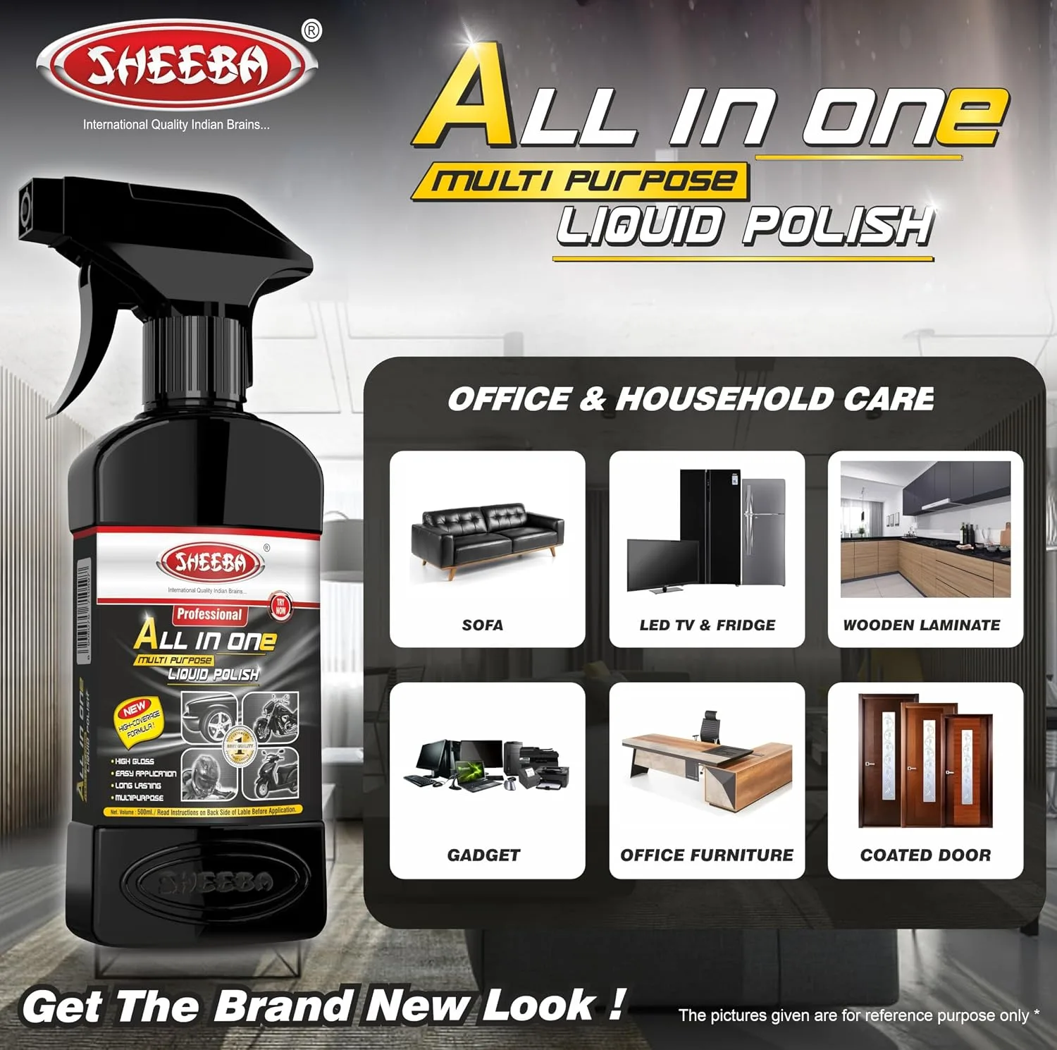 In-Depth Review: best bike polish spray - SHEEBA All in One Multipurpose Liquid Polish for Car, Motorbike, Scooter, Household, Office Care | High Glos 6 SHEEBA All in One Multipur - view 5